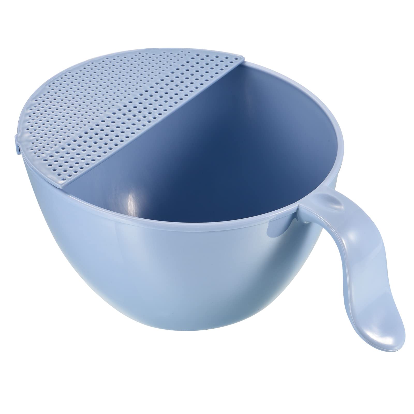 Premium Rice Washing Bowl & Kitchen Strainer Colander - Light Blue Drain Basket for Fruits, Vegetables & Grains | Perfect for Meal Prep, Salad Washing & Healthy Cooking