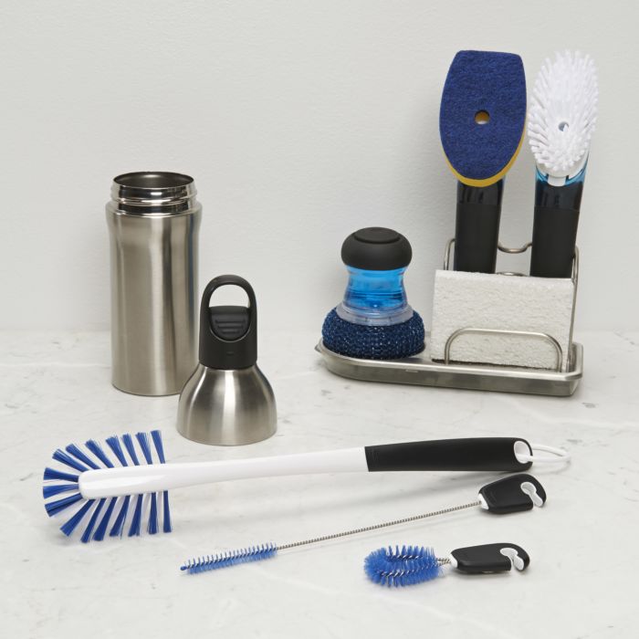 Good Grips Water Bottle Cleaning Brush Set - Long Handle Bottle Brush for Deep Cleaning, Reusable & Durable - Perfect for Sports Bottles, Baby Bottles & Travel Mugs