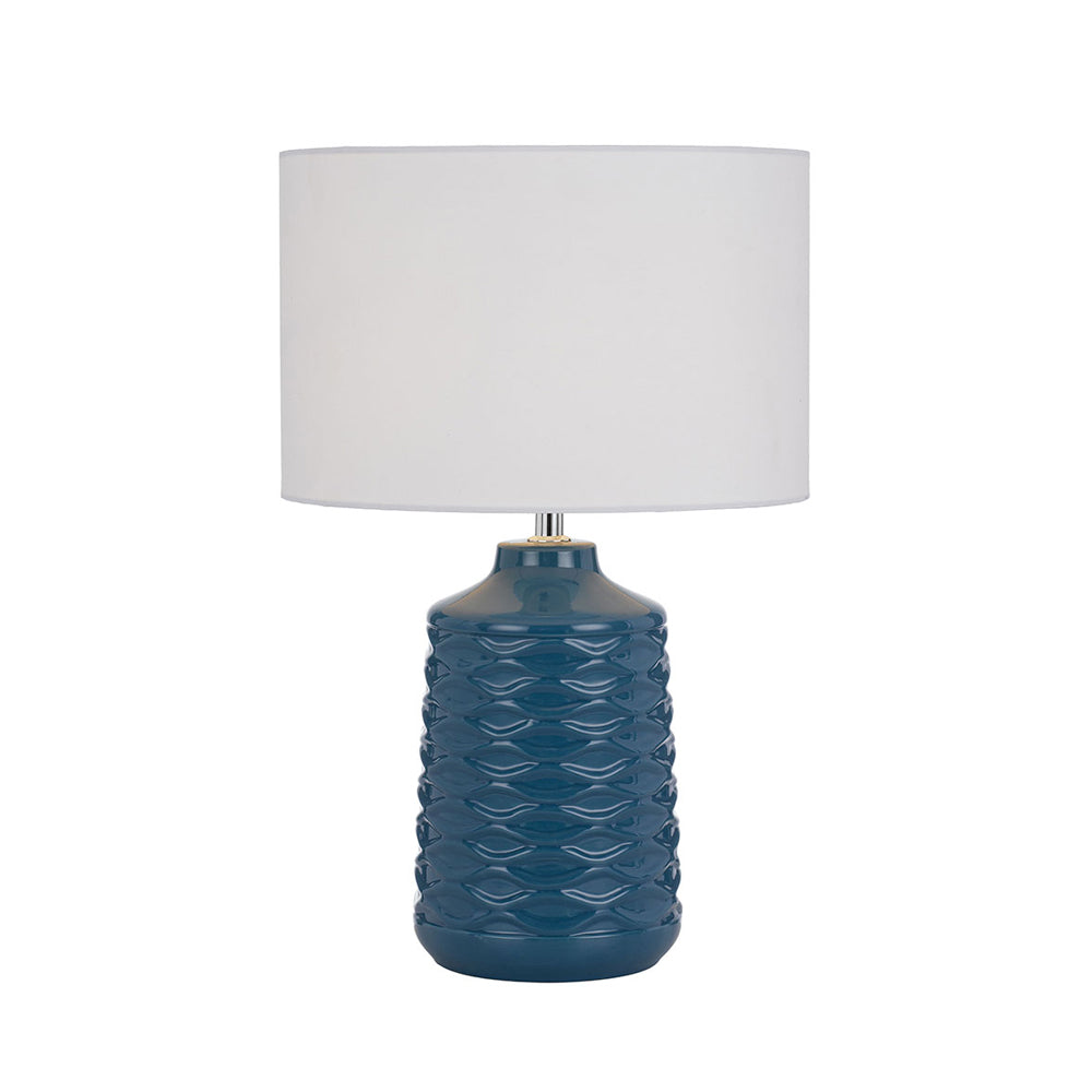 Elegant Agra Blue and White Table Lamp - Handcrafted Ceramic Desk Light for Bedroom, Living Room, or Office Decor - Perfect for Reading, Ambient Lighting, and Home Styling