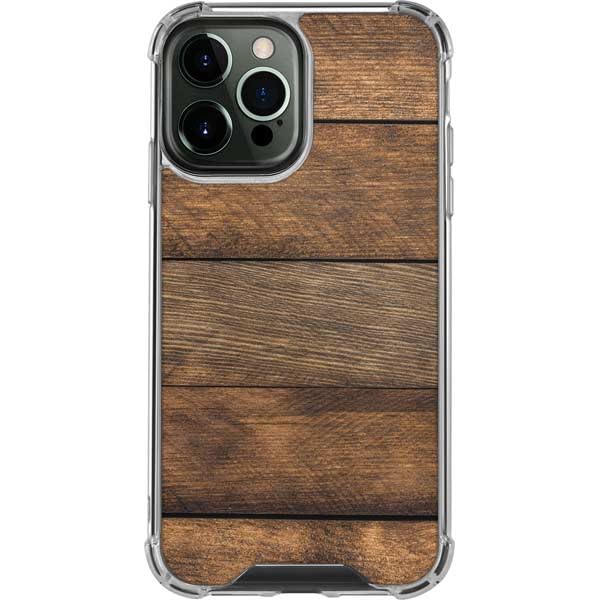 Skinit Clear Protective Phone Case for iPhone 13 Pro Max - Early American Wood Planks Design | Scratch-Resistant, Slim Fit Cover | Perfect for Everyday Use, Travel & Outdoor Activities