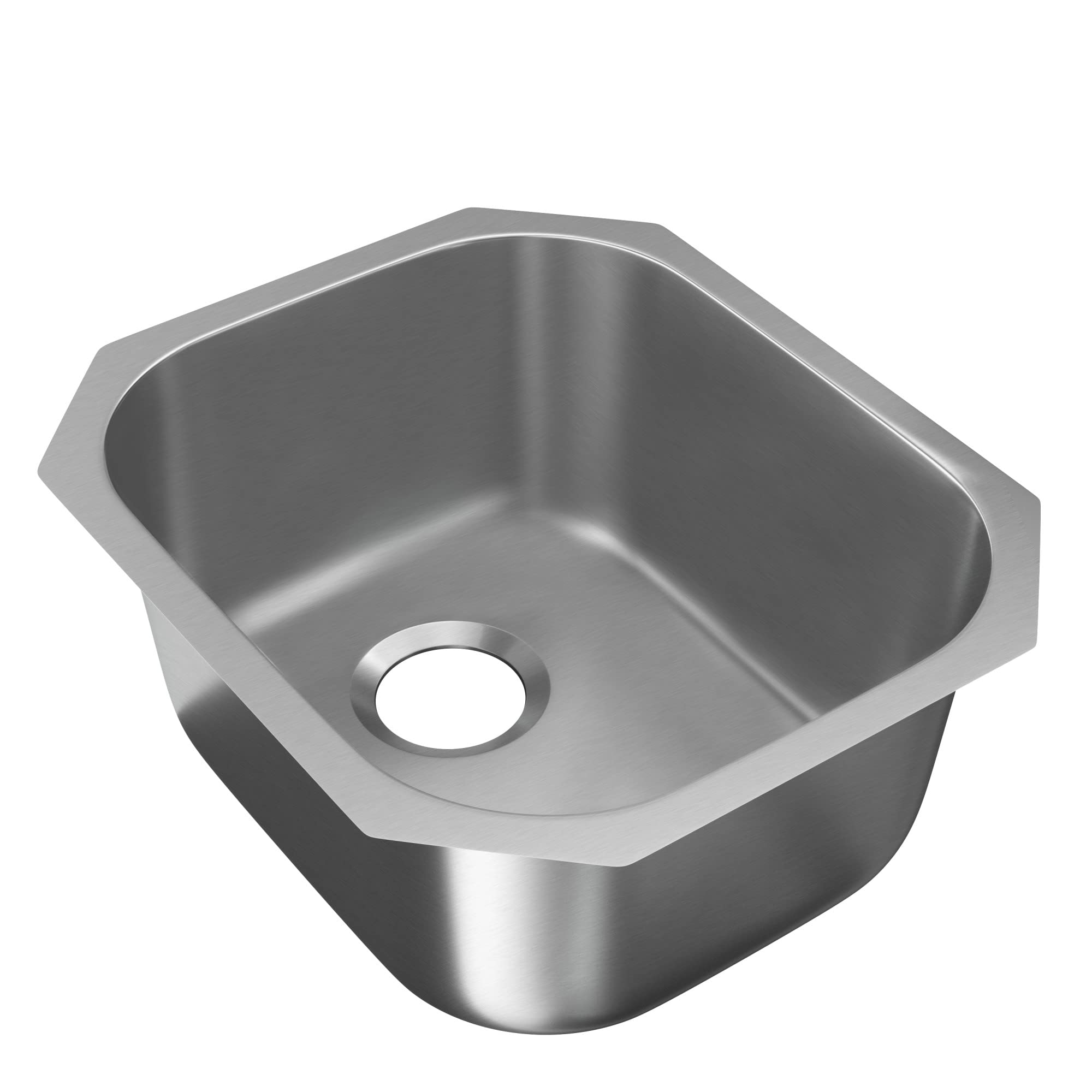 Miseno MNO182118UM 17-Inch Stainless Steel Undermount Bar Sink - Commercial Grade 304 Stainless Steel for Restaurants, Bars & Home Kitchens - Durable & Easy to Clean