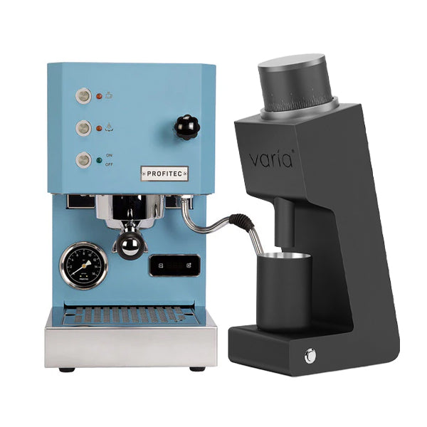 Profitec GO Espresso Machine & Varia VS3 Grinder Bundle - Premium Home Coffee Bar Setup for Barista-Quality Espresso & Latte at Home