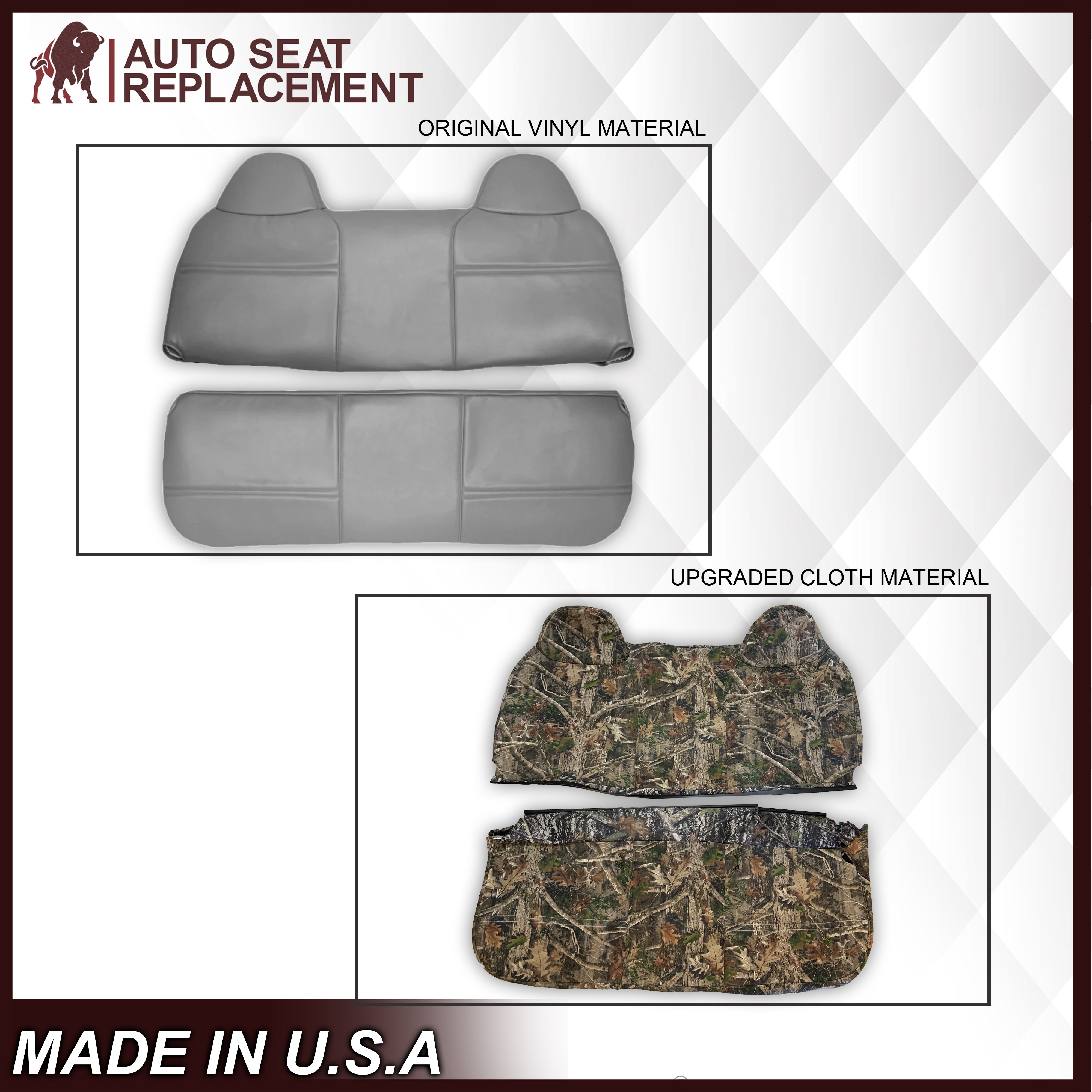2003-2007 Ford F250 F350 F450 F550 Super Duty XL Work Truck Custom Bench Seat Covers - Durable & Universal Fit for Heavy Duty Trucks - Perfect for Work, Off-Road & Daily Driving