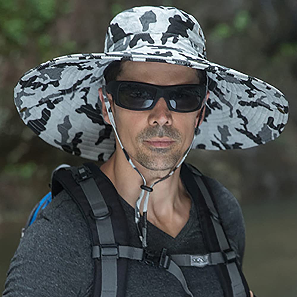 Stylish Super Wide Brim Sun Hat for Men & Women - UPF 50+ Fishing Bucket Hat, Safari & Cowboy Hat for Outdoor Activities, Beach, Travel & Summer Protection