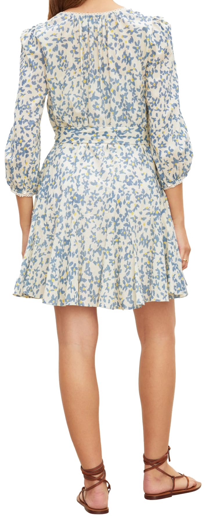 Velvet by Graham & Spencer Women's Mariah Floral Print Cotton Short Sleeve Dress - Perfect for Summer Outings, Beach Vacations & Casual Date Nights