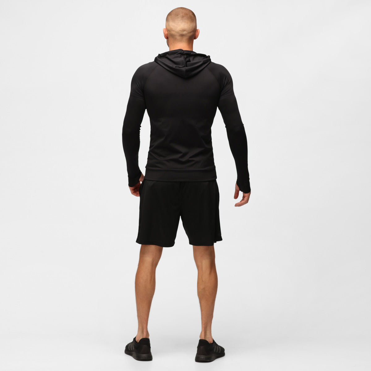 TKB Men's Jet Black Zip-Up Hoodie - Stylish & Comfortable Pullover for Casual Wear, Gym, and Outdoor Activities