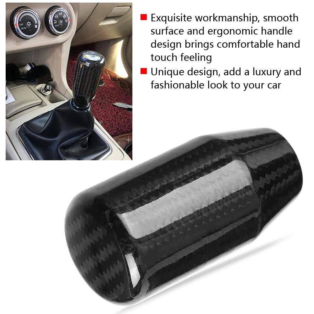 Carbon Fiber Manual Gear Shift Knob with 8/10/12mm Self-Tapping Screws - Perfect for Car Interior Upgrades & Racing Enthusiasts
