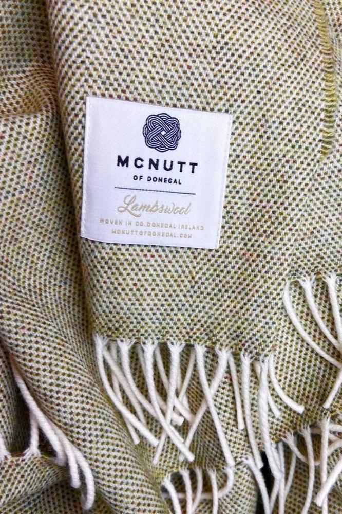 Mcnutt Lambswool Throw Blanket - Soft Spotted Green Wool Blanket for Sofa, Bed & Cozy Home Decor - Perfect for Winter Warmth and Living Room Styling