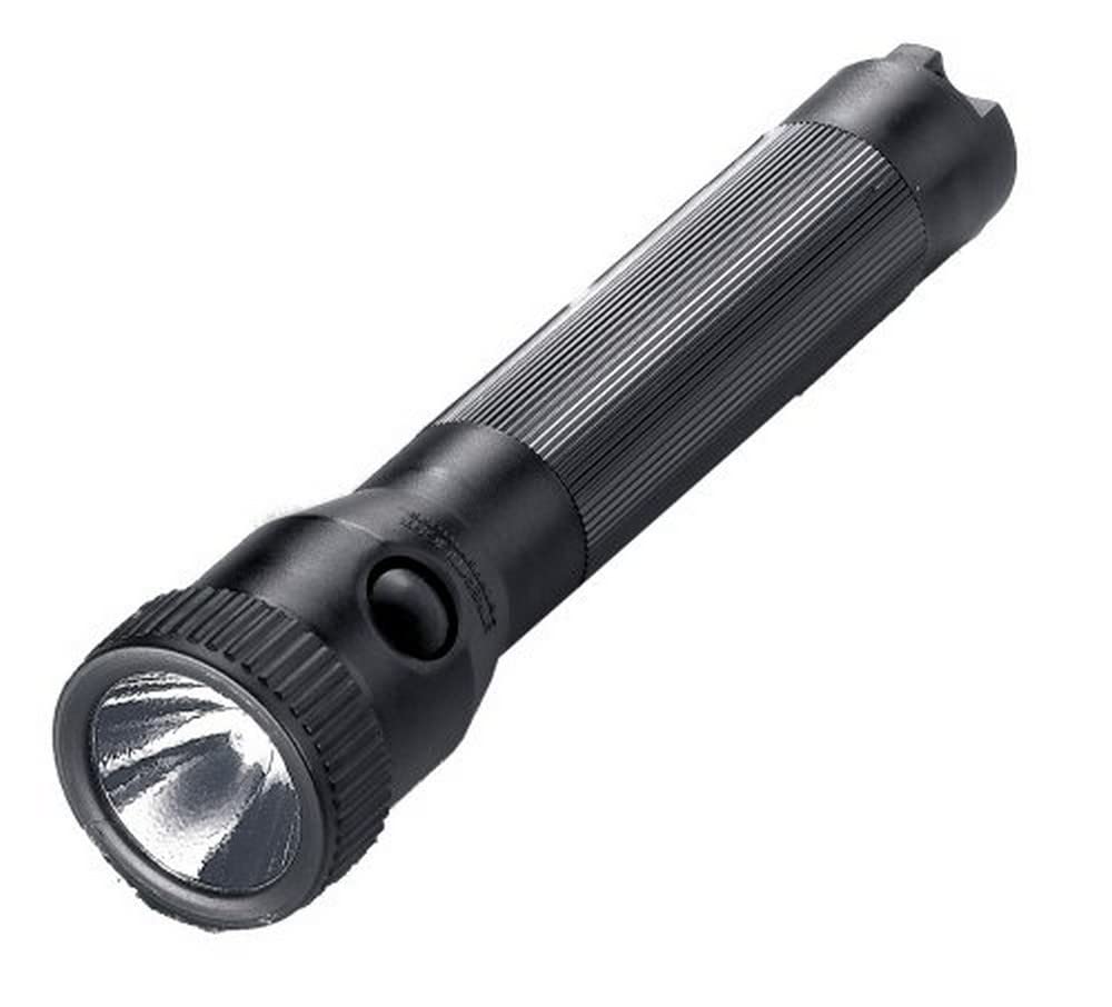 Streamlight 76306 PolyStinger Rechargeable Flashlight with AC/DC Charger & Piggyback Holder - Black | High-Powered LED Flashlight for Law Enforcement, Security, and Emergency Use