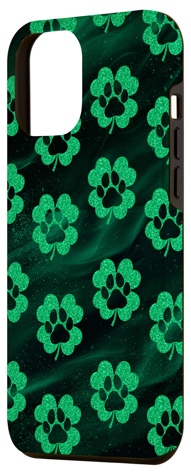 iPhone 12 Pro Max Case - Green Shamrock & Dog Paw Design | Protective Cover for St. Patrick's Day | Perfect for Daily Use, Parties & Festive Celebrations
