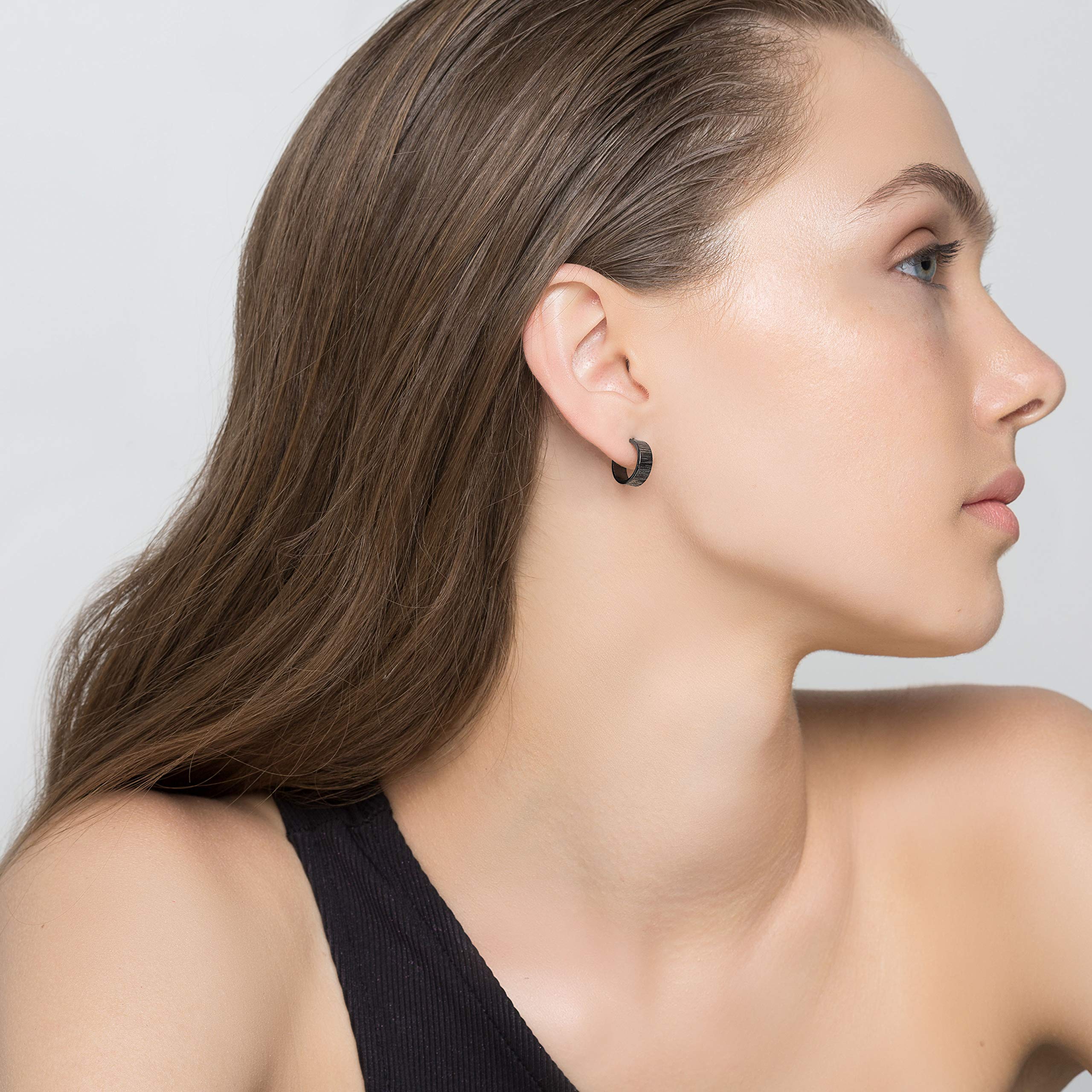 Handmade Sterling Silver Hoop Earrings - Minimalist Small Huggie Hoops for Sensitive Ears | Hypoallergenic Women's Jewelry Gift for Everyday Wear & Special Occasions