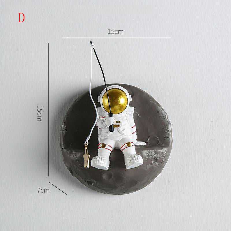 Kids Astronaut Wall Shelf Decor - Space Themed Floating Shelves for Bedroom & Playroom - Perfect for Organizing Toys, Books & Displaying Collectibles