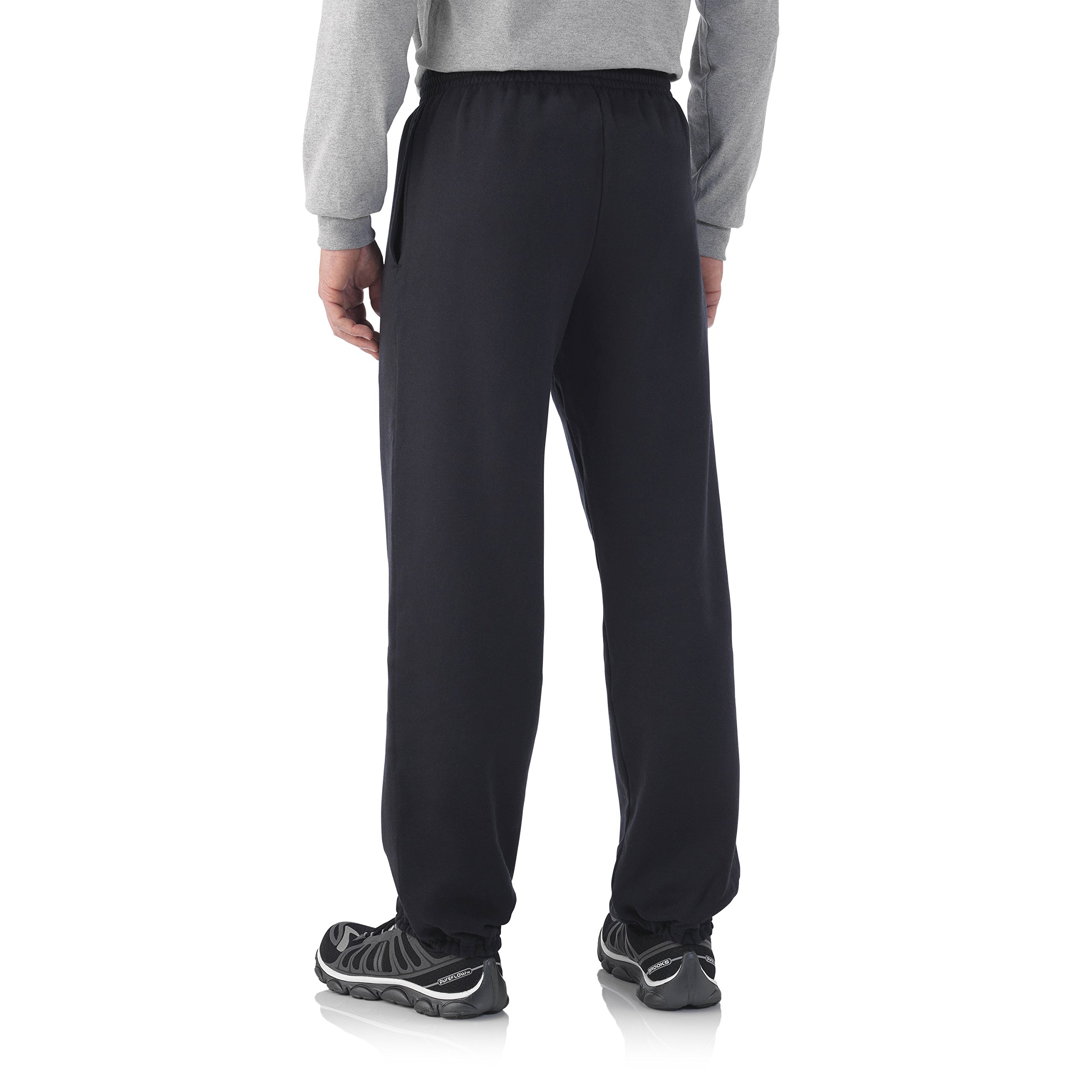 Fruit of the Loom Men's Comfortable Elastic Waist Sweatpants - Soft Casual Lounge Pants for Home, Gym & Outdoor Activities