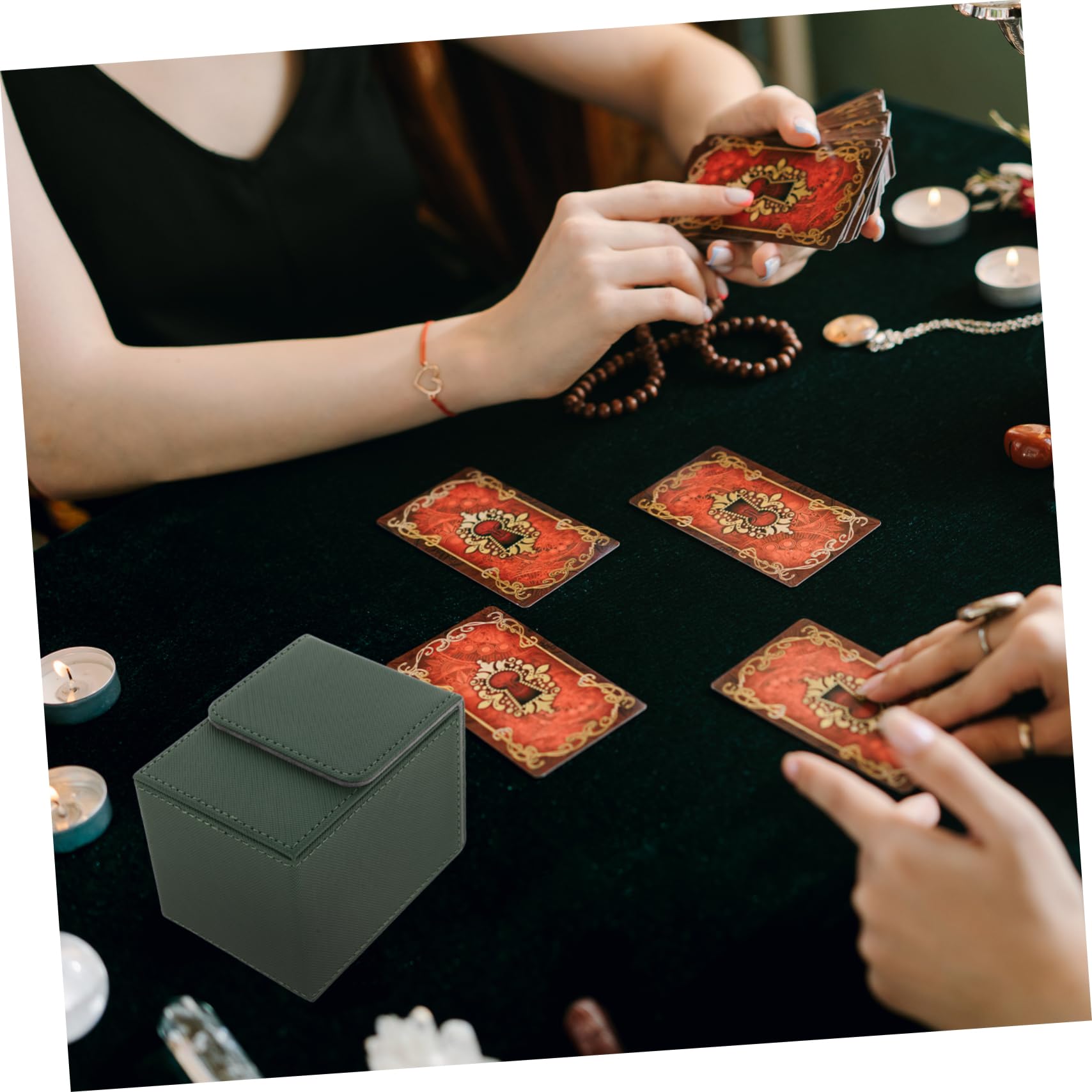 Happyyami 5-Piece Lightweight Playing Card Storage Box Set - Premium Card Organizer for Collectible Trading Cards, Poker, MTG & Board Games - Perfect for Home, Travel & Game Nights