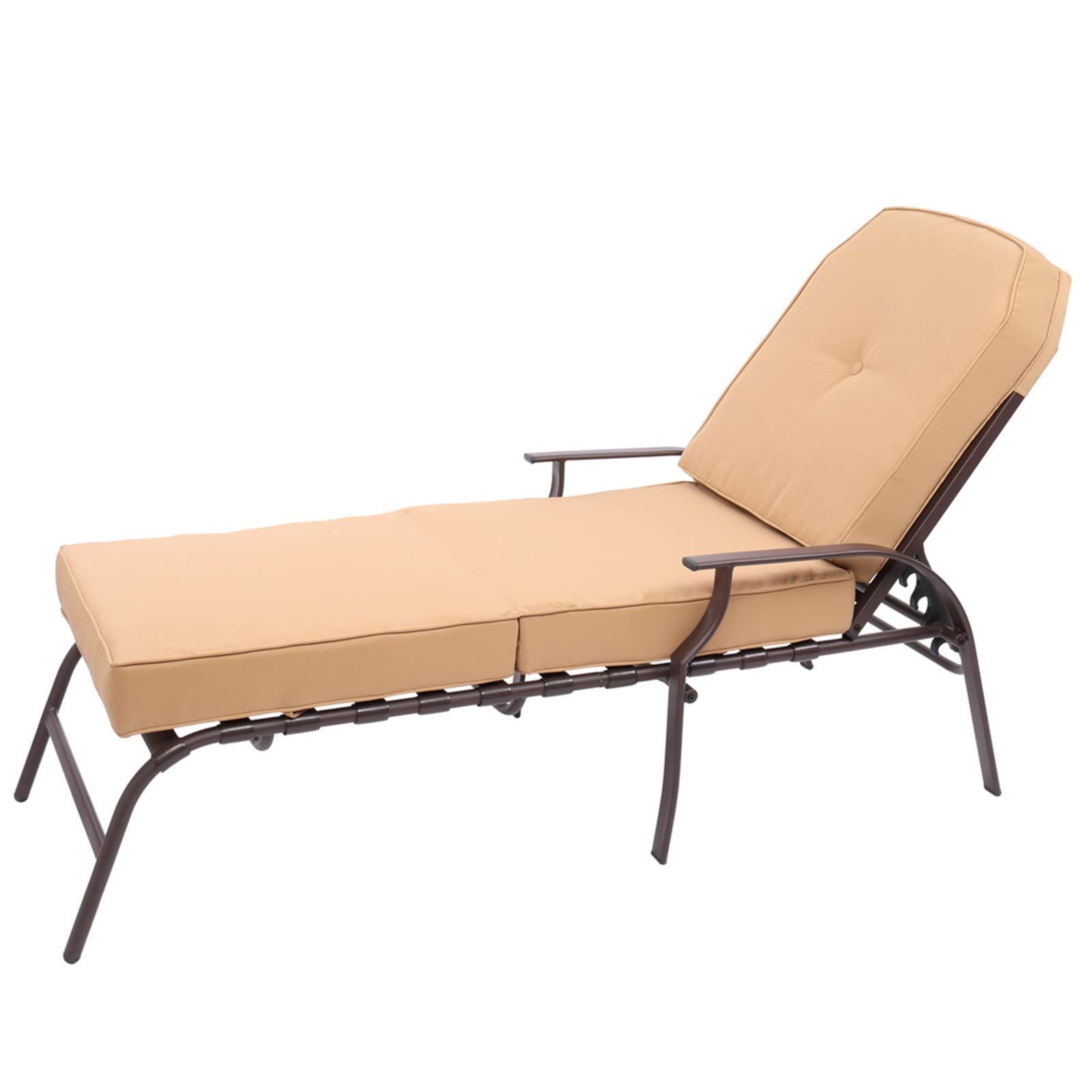 WiCCI Outdoor Rattan Adjustable Chaise Lounge Set with Cushions - Patio Furniture for Poolside, Beach, Garden & Backyard Relaxation