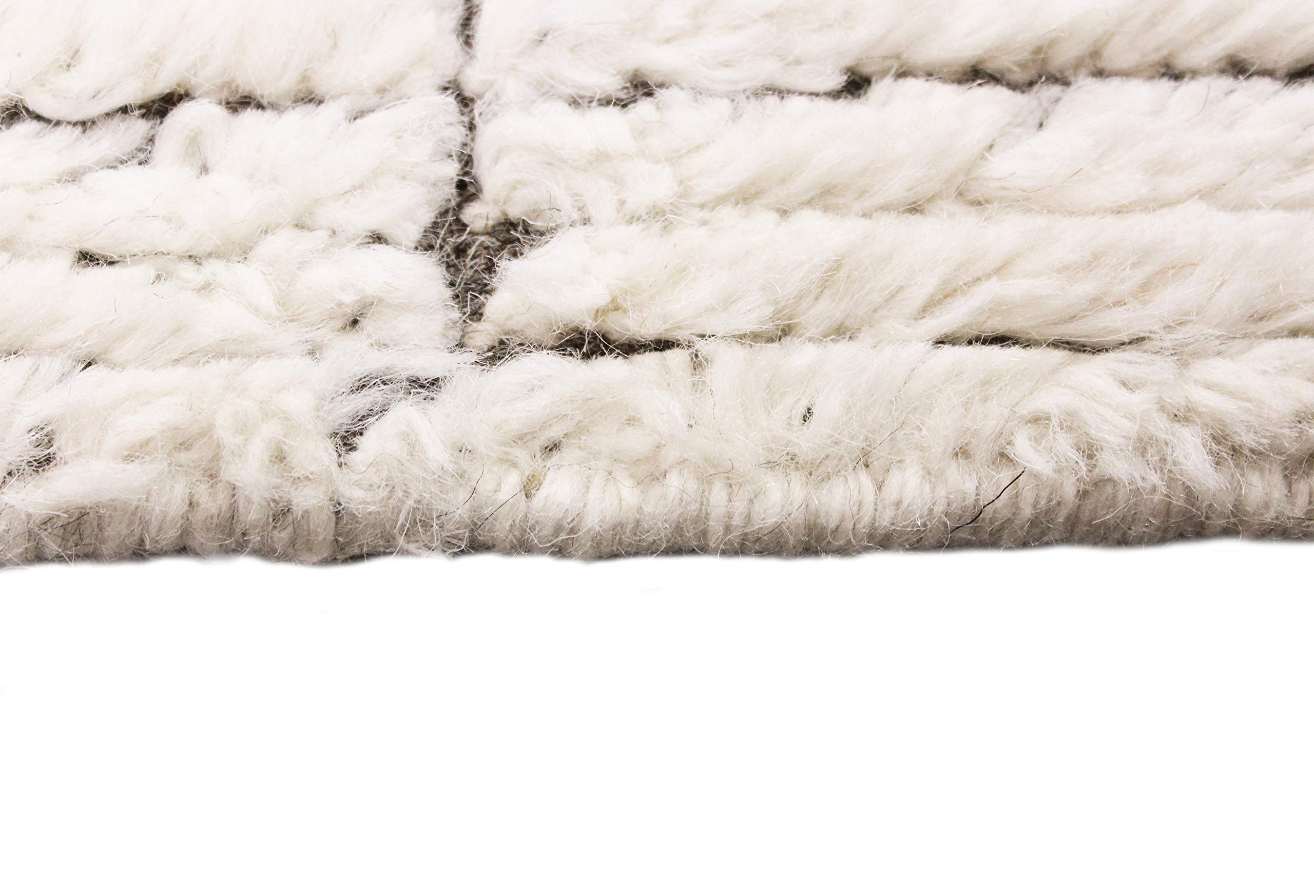Bashian Marrakesh Hand Knotted Transitional Moroccan Ivory Grey Area Rug - Perfect for Living Room, Bedroom & Home Decor