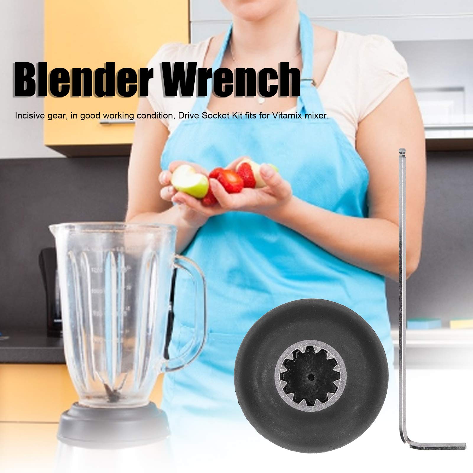 Vitamix Blender Drive Socket Kit - Replacement Drive Socket with Wrench Retainer for Vitamix 5200, 7500, 6300 Series - Perfect for Smoothie Making, Juicing & Food Processing
