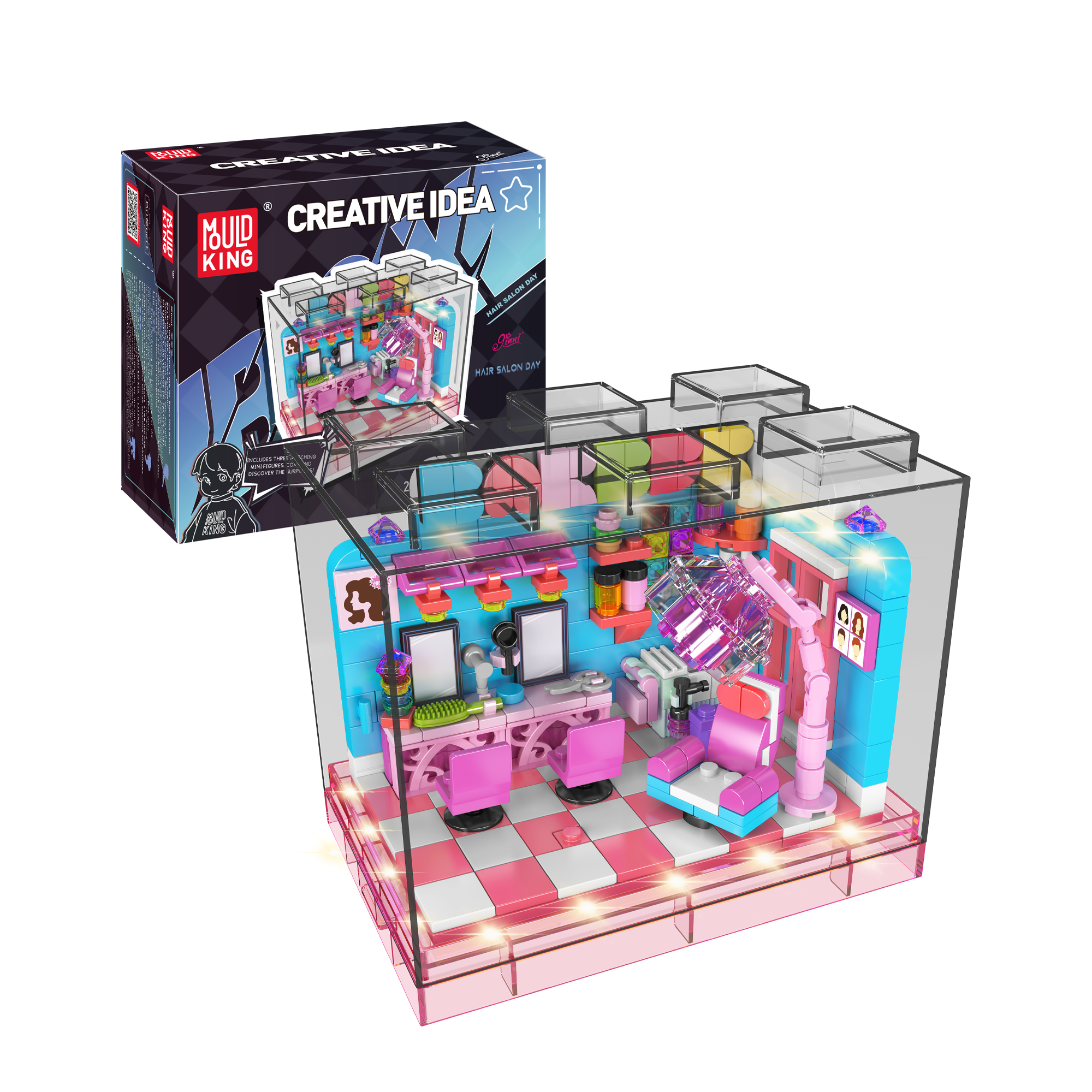 Mould King 24037 Hair Salon Day Building Blocks Set - 388 Pcs Creative Construction Toy for Kids, Perfect for Pretend Play & STEM Learning | Great Gift for Birthday & Christmas