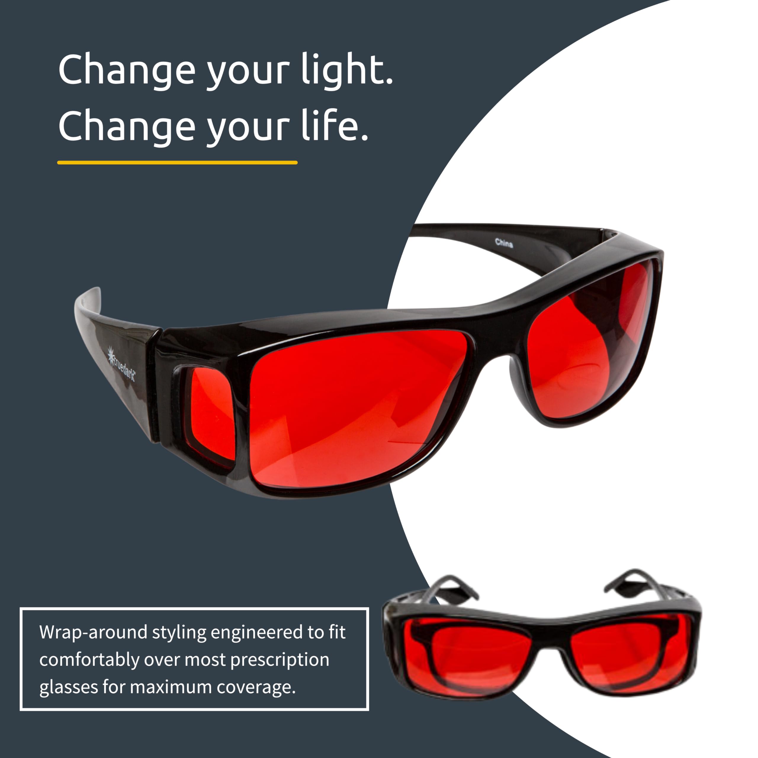 TrueDark Twilights Blue Light Blocking Glasses for Men & Women – Reduce Eye Strain, Block UV Glare & Improve Sleep – Perfect for Computer, Gaming, TV & Phone Use – Anti-Fatigue Eyewear for Digital Screen Protection