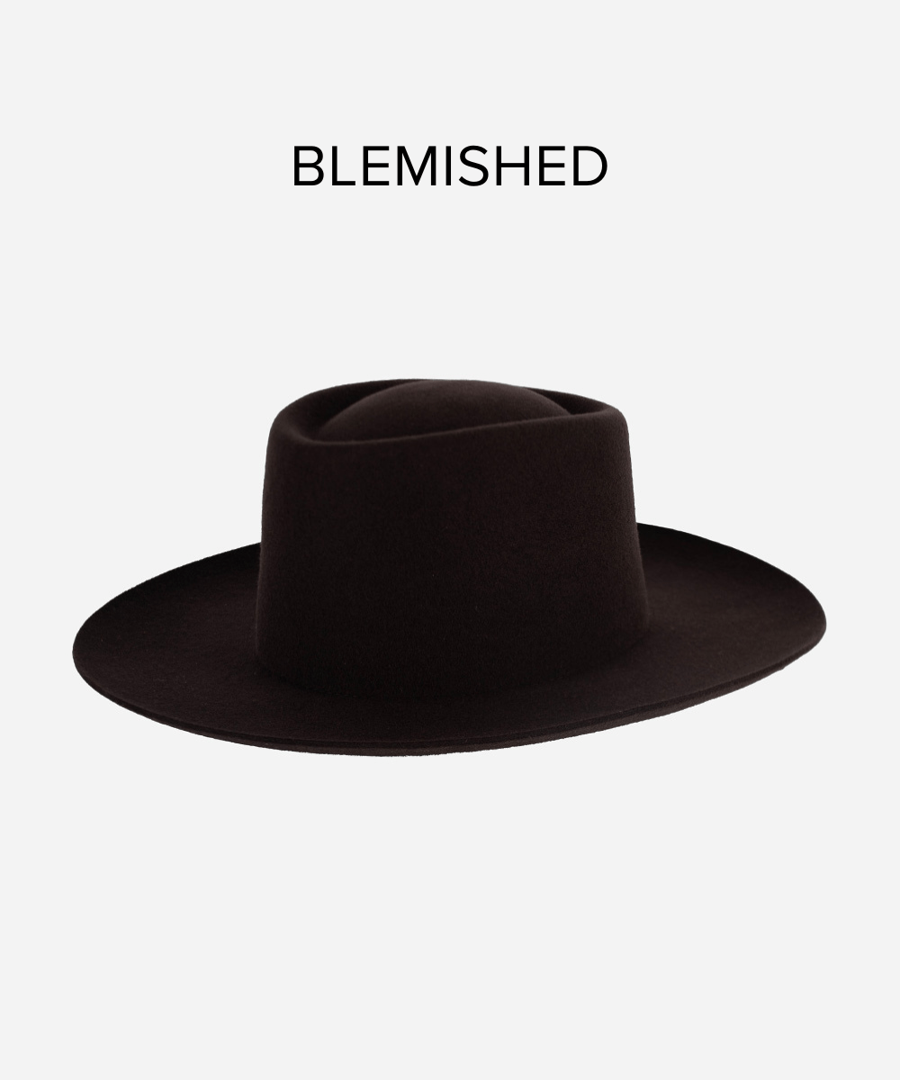 Ty Gambler Upturned Brim Dark Brown Hat - Western Cowboy Style for Men | Perfect for Rodeo, Ranch Work & Outdoor Adventures