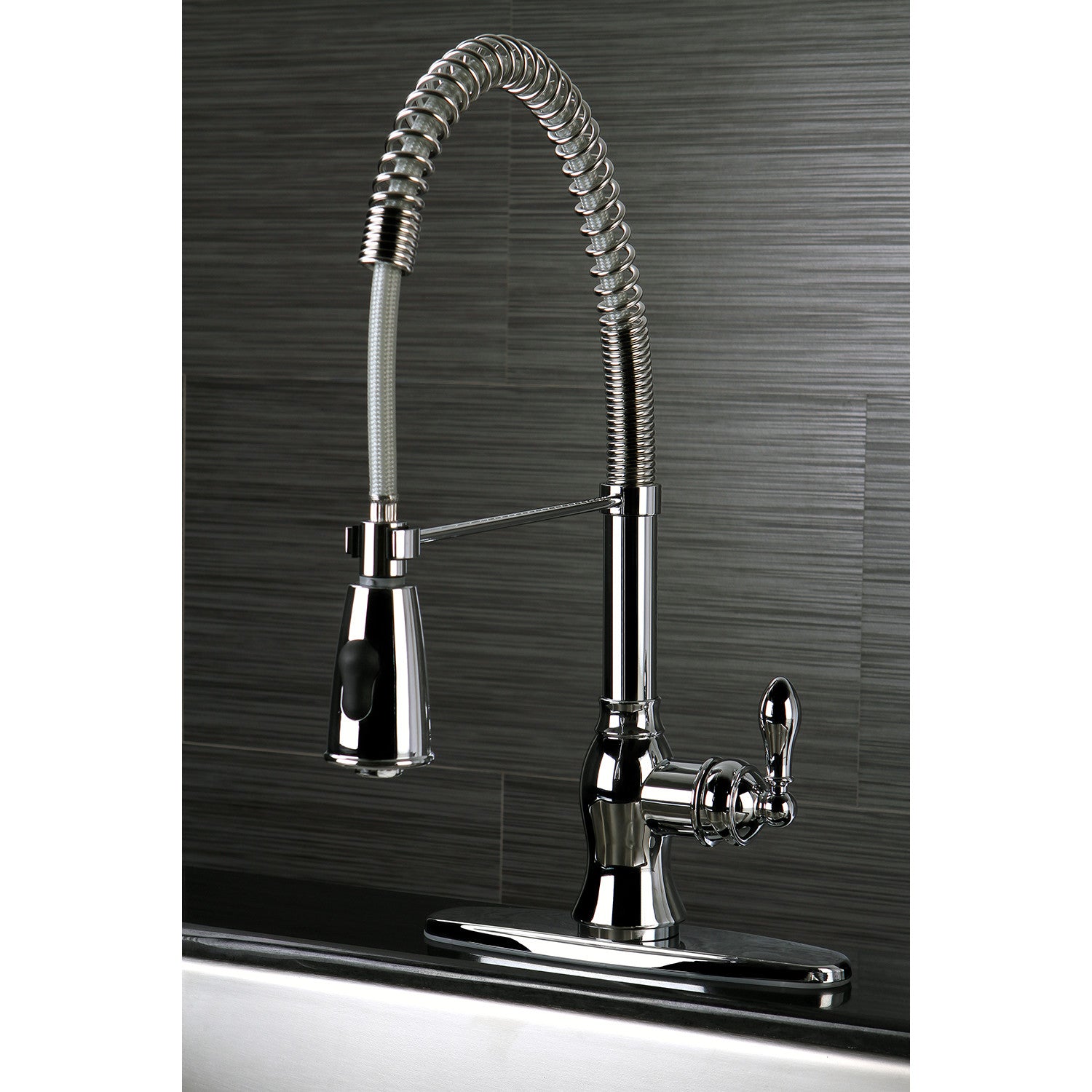 American Classic GSY8891ACL Single Handle 1 or 3 Hole Deck Mount Pre Rinse Kitchen Faucet in Polished Chrome - Perfect for Commercial Kitchens, Restaurants & Home Use