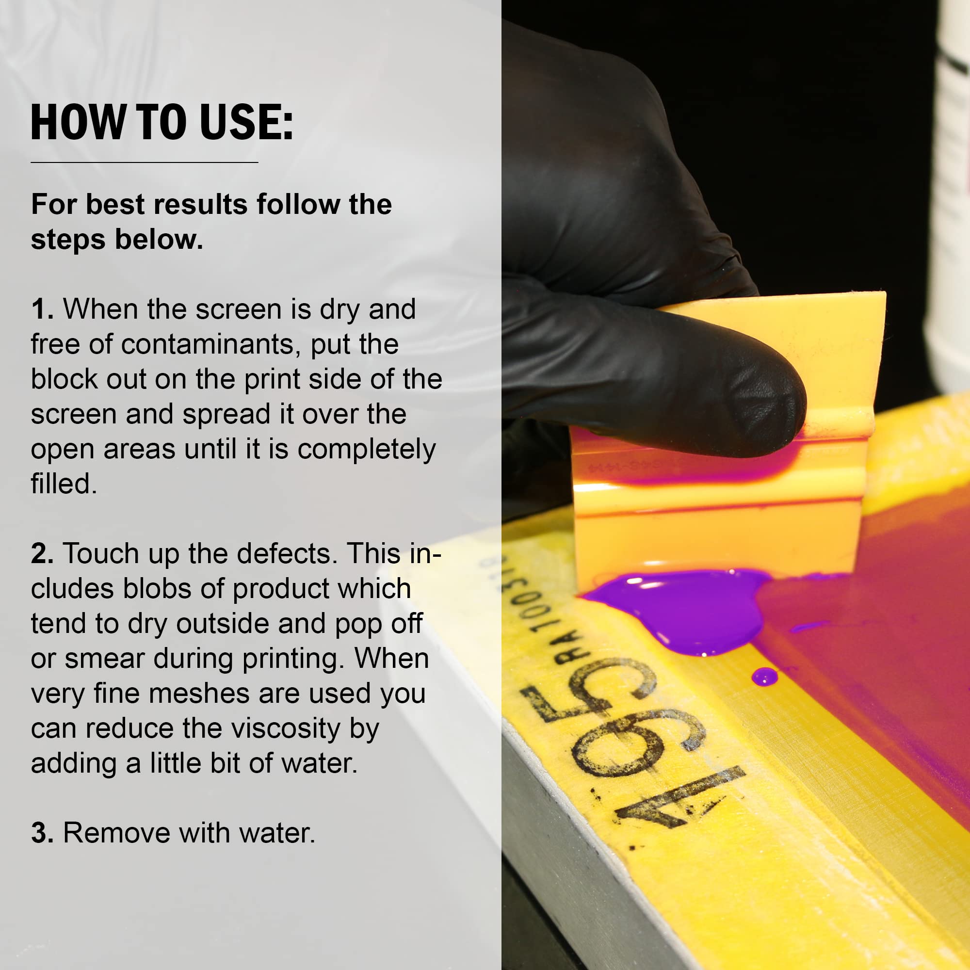Ecotex® Screen Printing WR Liquid Tape Block Out (16oz Pint) - Water Resistant Block Out Tape for Silk Screen Printing & Photo Emulsion - Screen Printing Supplies - Perfect for DIY T-Shirt Printing, Sign Making, and Fabric Art Projects