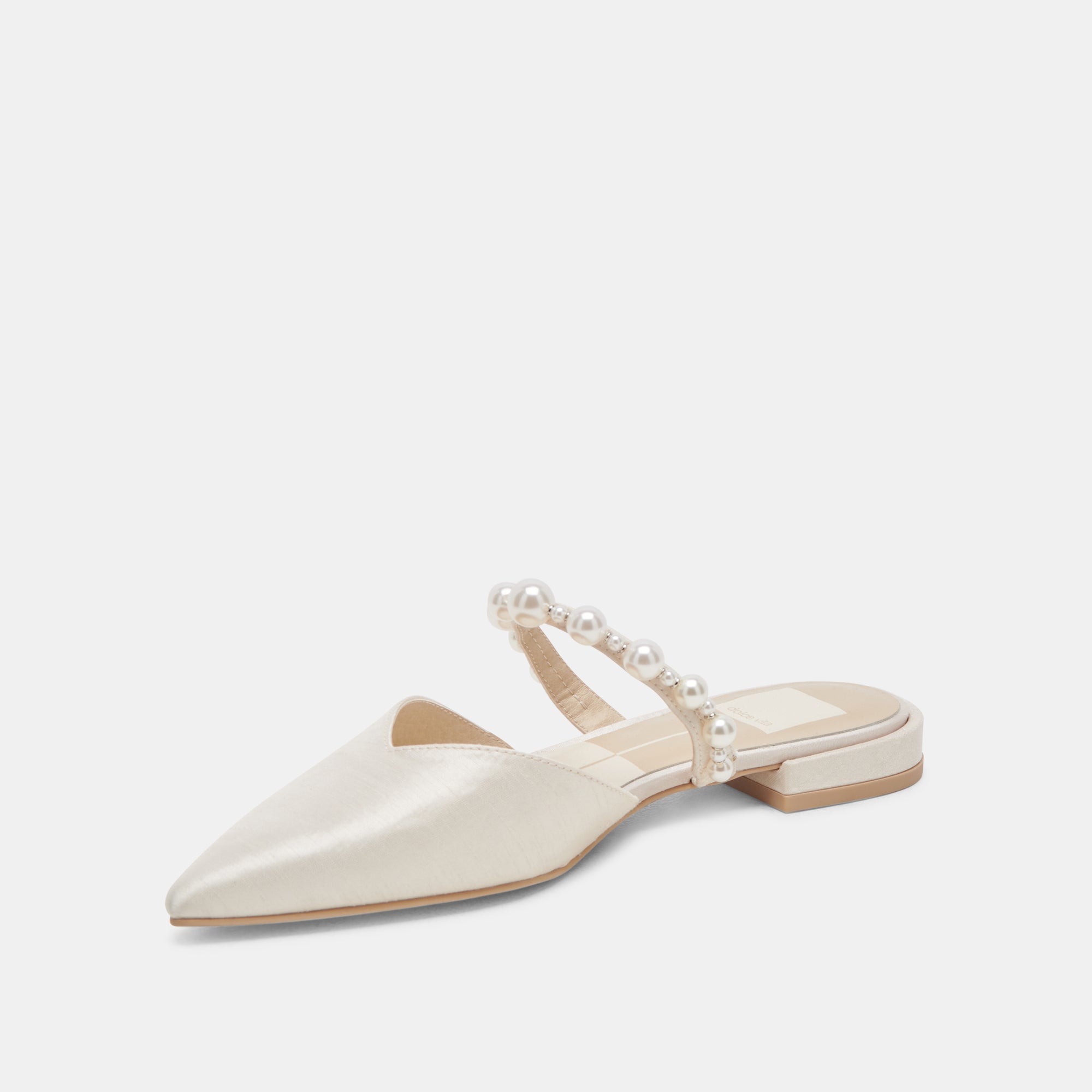 KANIKA Pearl Flats - Vanilla Pearl Women's Ballet Flats | Comfortable & Elegant Shoes for Casual Wear, Office, and Special Occasions