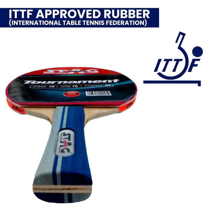 STAG ICONIC TOURNAMENT TABLE TENNIS PADDLE - Professional Ping Pong Racket for Competitive Play & Training - Perfect for Home, Office, and Club Tournaments