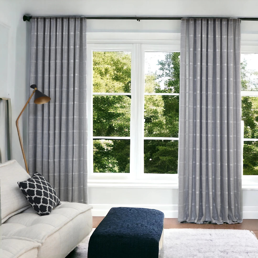 Analiah Grey Soundproof Blackout Custom Curtains - Noise Reducing Thermal Insulated Window Drapes for Bedroom, Home Theater & Nursery