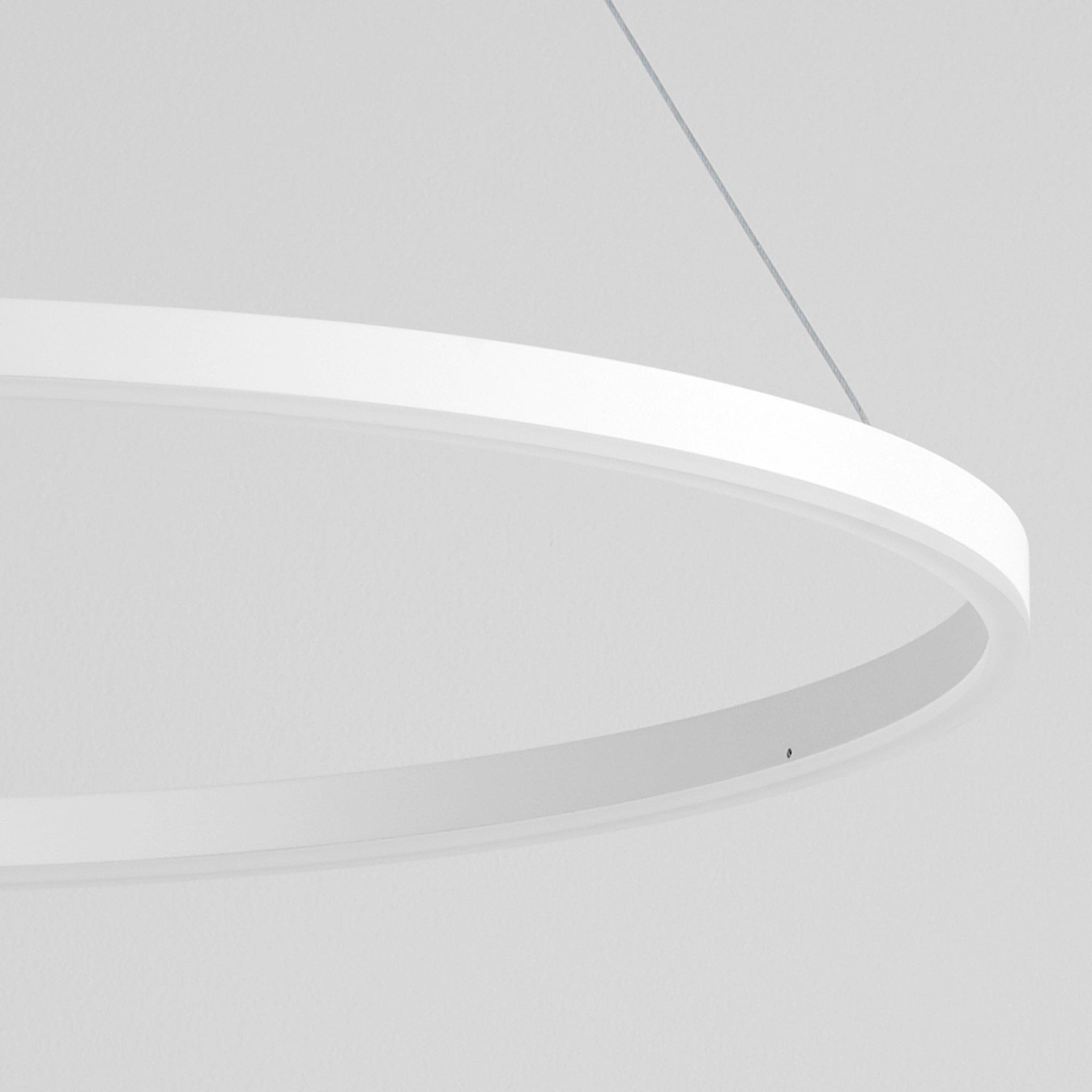 Oxygen Circulo 3 65 6 32 Inch LED Pendant Light - Modern White Ceiling Fixture for Living Room, Bedroom & Dining Room Lighting