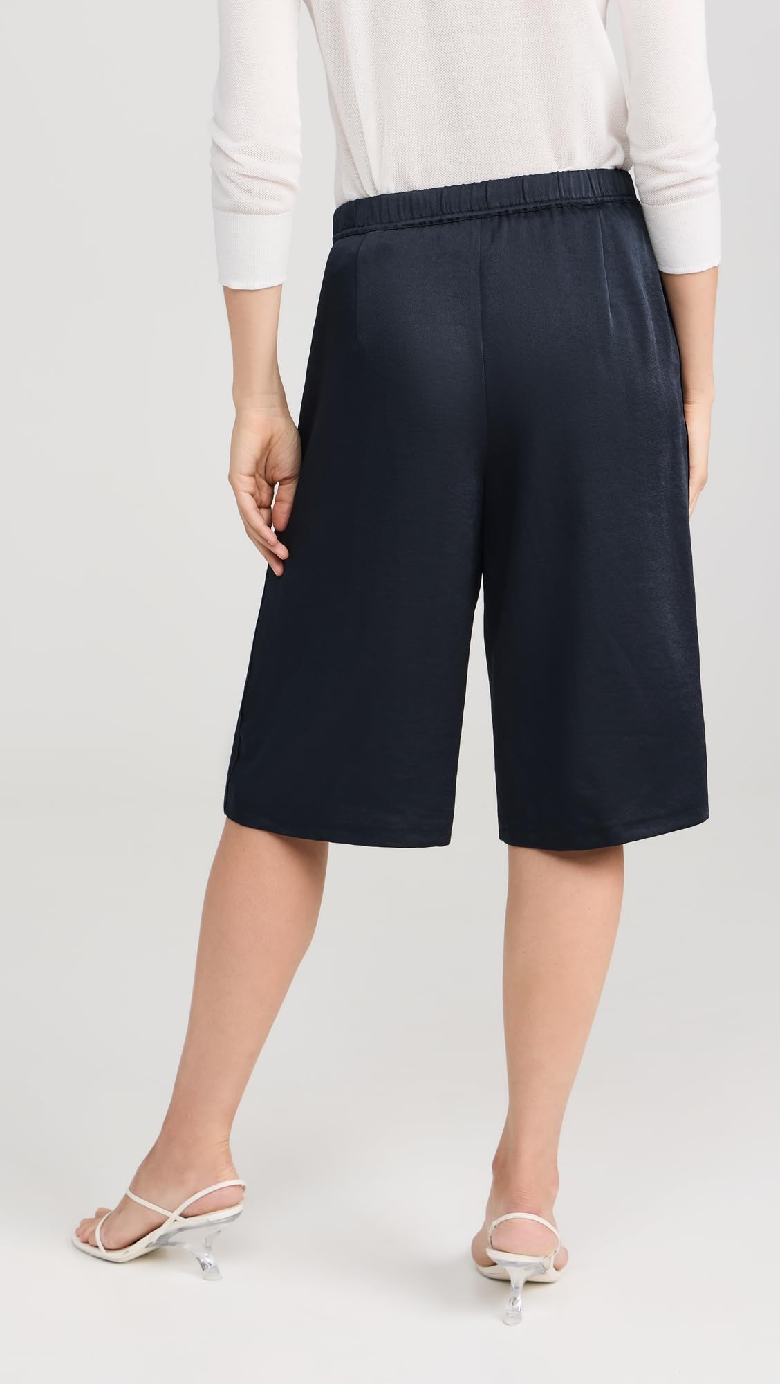 Vince Women's Low Rise Side Strap Drapey Shorts - Stretchy Comfortable Casual Summer Shorts for Beach, Vacation & Everyday Wear