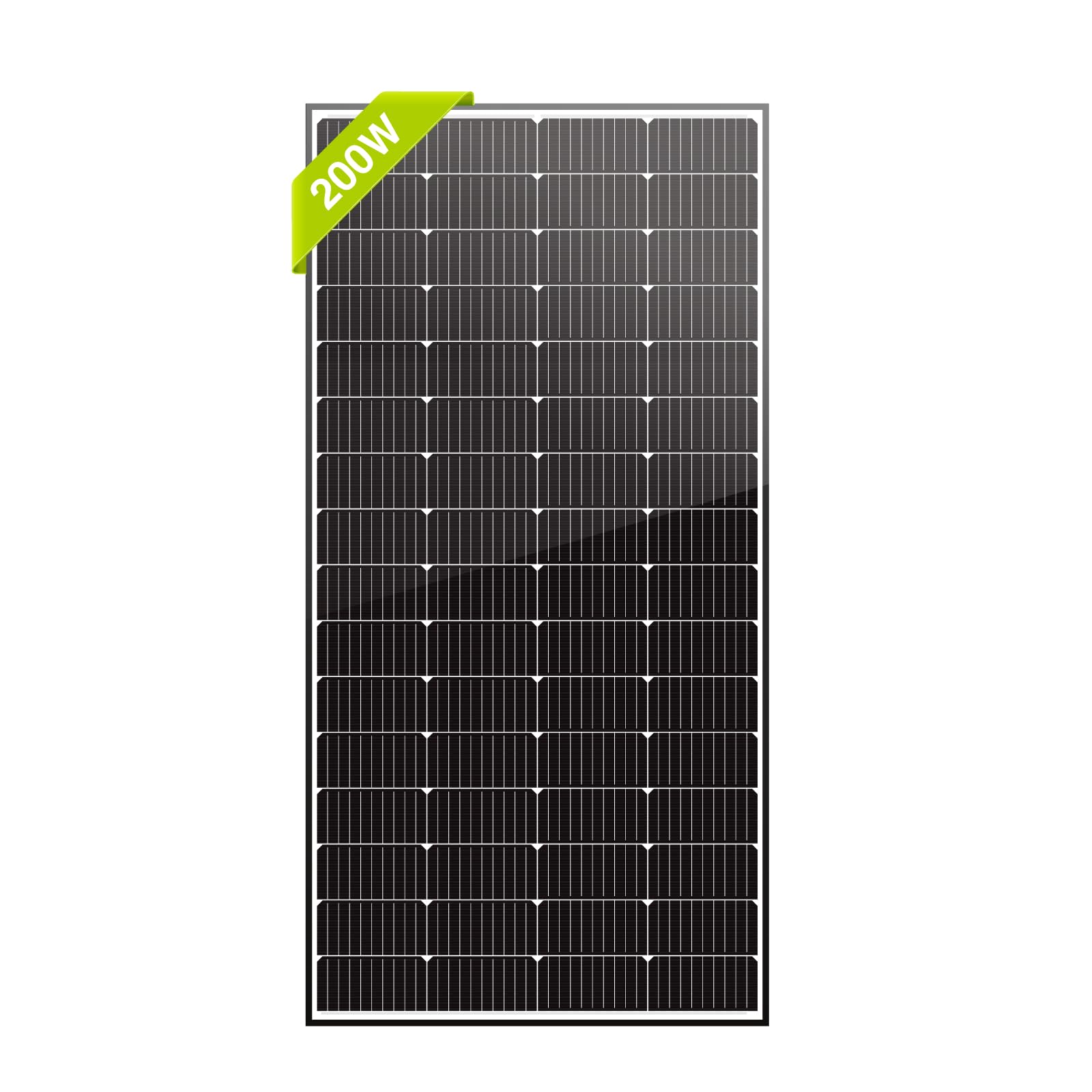 Newpowa 200W 12V Monocrystalline Solar Panel - High Efficiency 9BB Cell Solar Module for RV, Marine, Boat & Off-Grid Power - Perfect for Camping, Emergency Backup & Remote Energy Needs