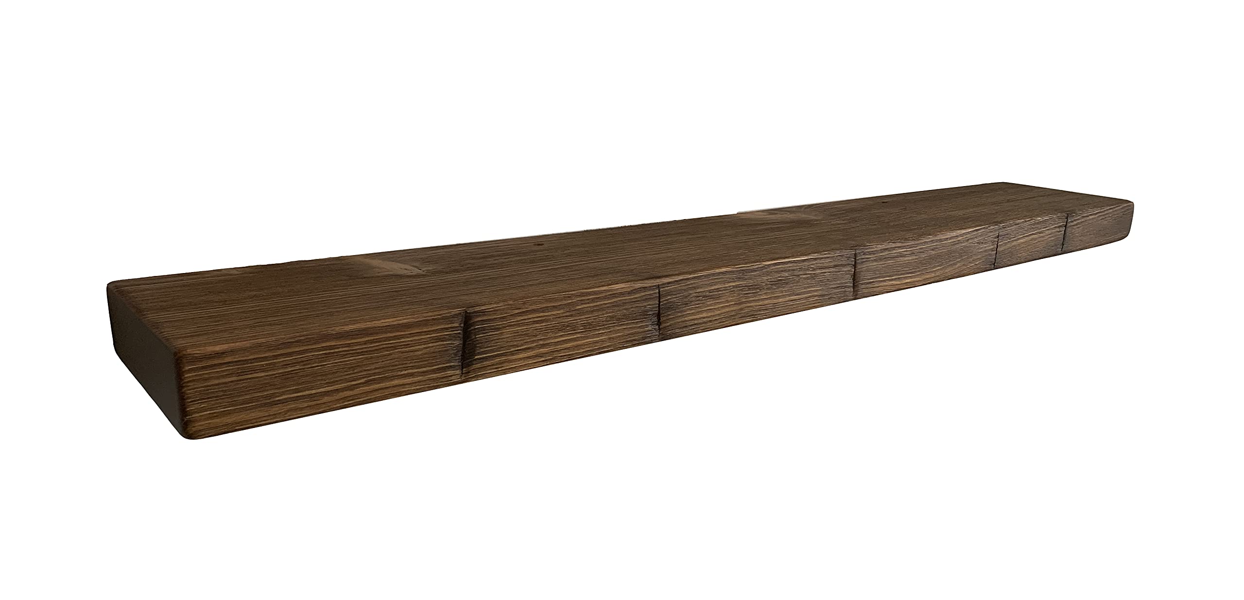 Joelsantiques Floating Shelves - Natural Wood Wall Shelf for Bathroom, Kitchen, Bedroom Decor - Medium Brown 2