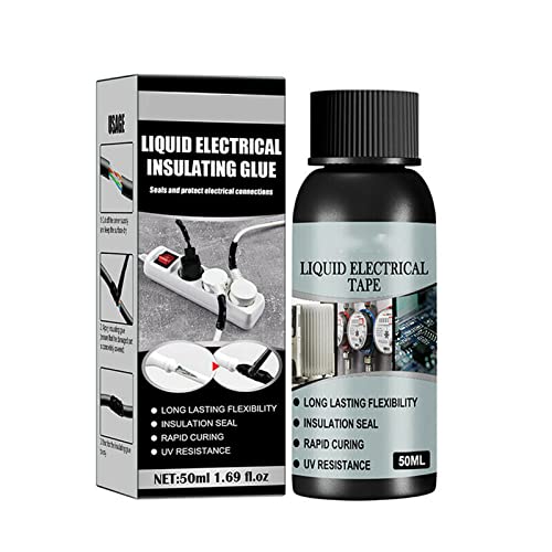 50ml Liquid Electrical Insulation Tape Paste - Fast Drying, Waterproof Cable Repair Solution for Indoor & Outdoor Use - Perfect for Wires, Cables, and Electronic Repairs (Black)
