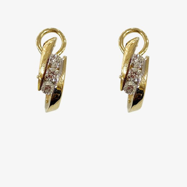 14K Yellow Gold Diamond Stud Earrings for Women - Elegant & Timeless Jewelry Gift for Her - Perfect for Weddings, Anniversaries & Special Occasions