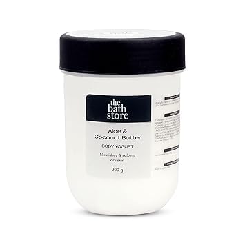 Aloe Coconut Body Yogurt - Hydrating Moisturizing Lotion for Dry & Combination Skin - 24-Hour Moisture for Women & Men - 200g - Perfect for Summer Skincare & Daily Body Hydration