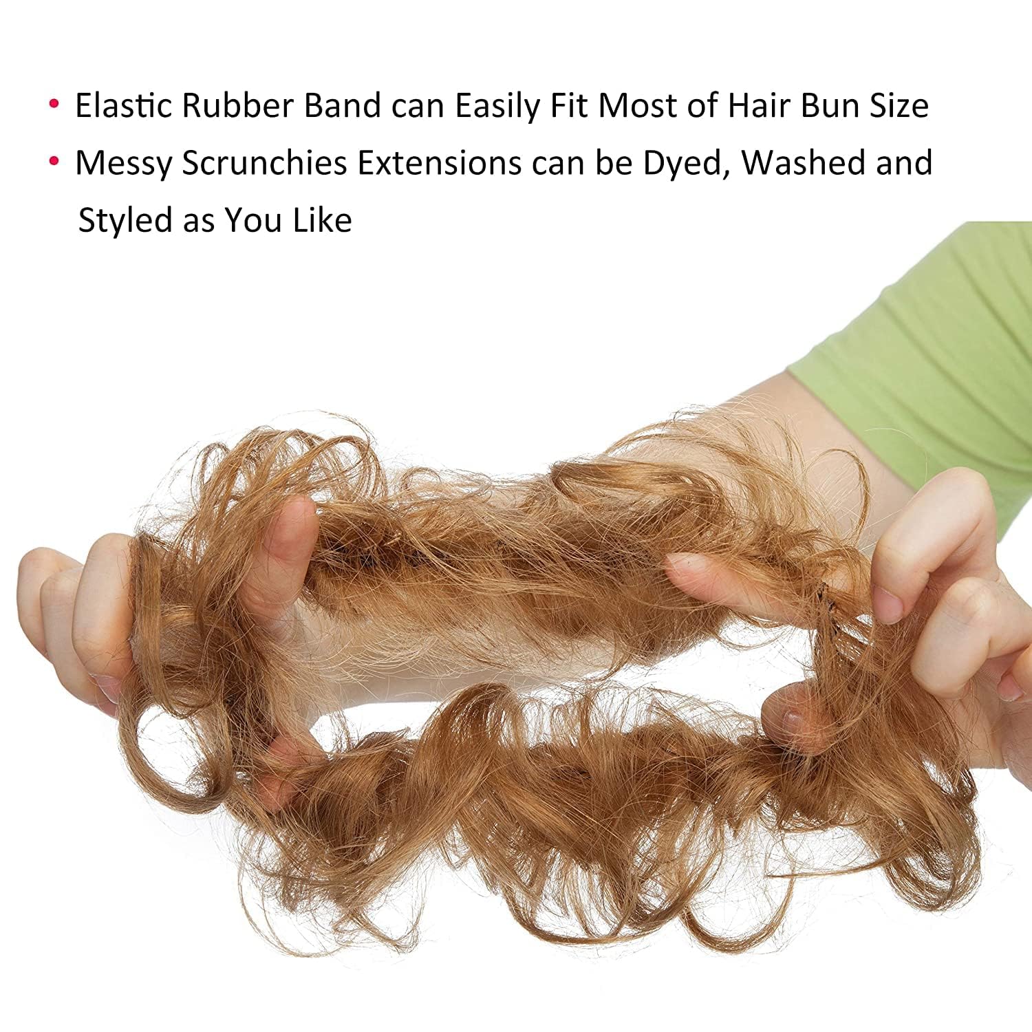 Deluxe Messy Hair Bun Extension - 1 Piece Light Brown Clip-in Hairpiece for Instant Updo & Volume | Perfect for Parties, Weddings & Everyday Styling