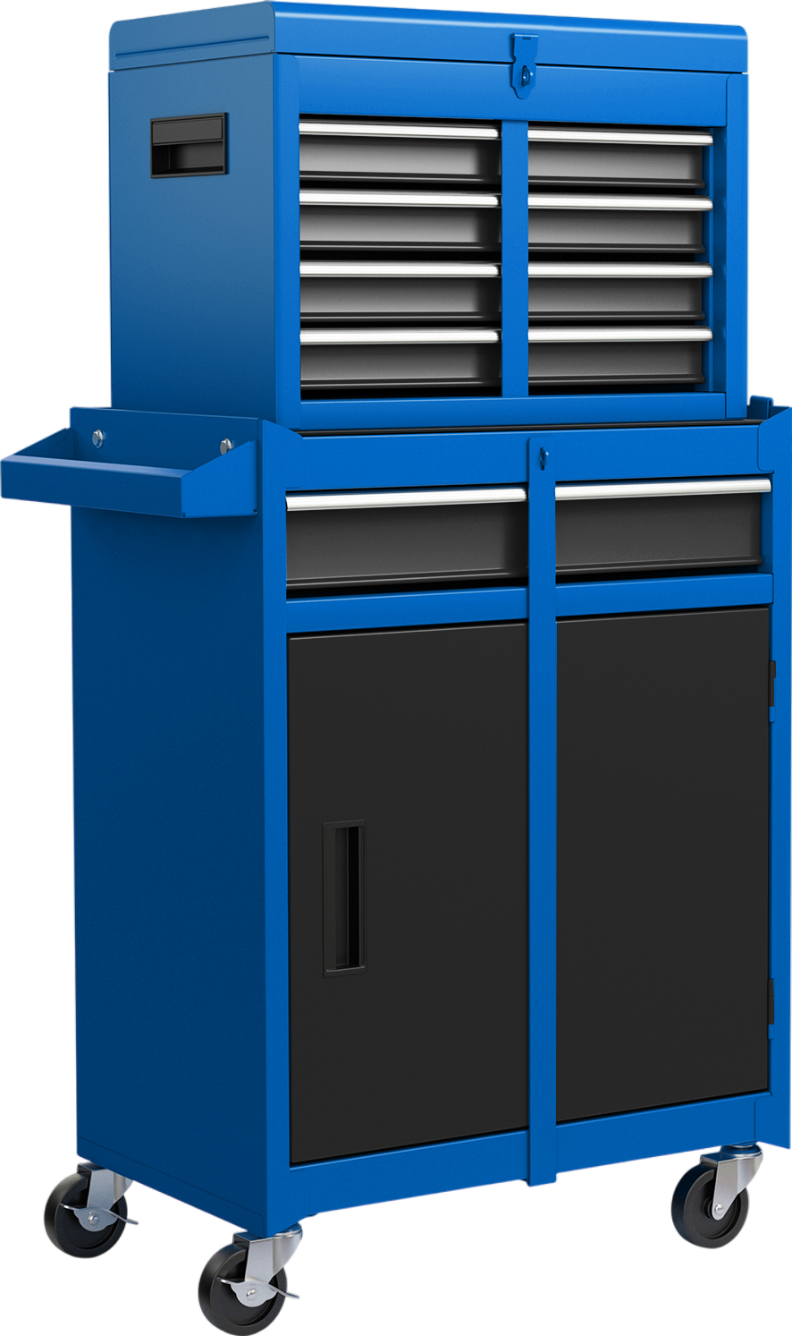 Costway 2-in-1 Rolling Tool Chest with 5 Sliding Lockable Drawers - Heavy Duty Mobile Tool Storage for Garage, Workshop & Job Site Organization