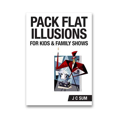 Pack Flat Illusions Magic Book for Kids & Family Shows - Fun Interactive Magic Tricks for Parties & Entertainment