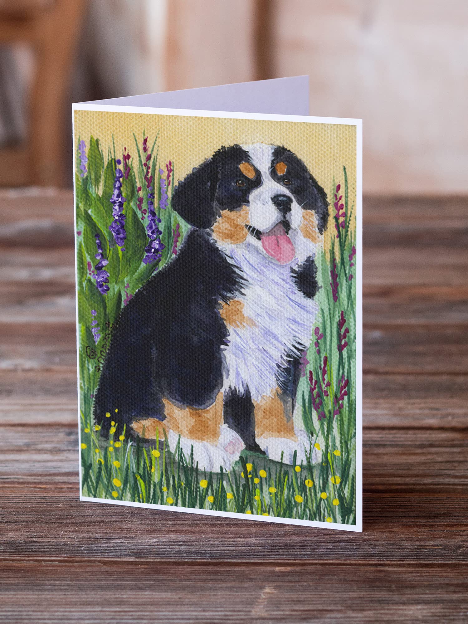 Bernese Mountain Dog Greeting Cards - Pack of 8 Blank A7 (5x7) Note Cards with Envelopes | Whimsical Dog Lover Stationery for Birthdays, Thank You Notes & Special Occasions