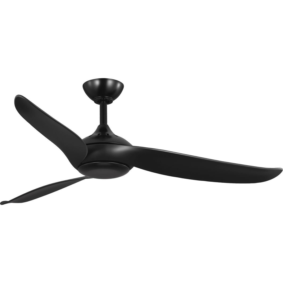Conte Collection 52 Inch 3 Blade Ceiling Fan with Remote Control - Modern Low Profile Flush Mount Design for Bedroom, Living Room & Office - Energy Efficient Quiet DC Motor - Matte Black Finish