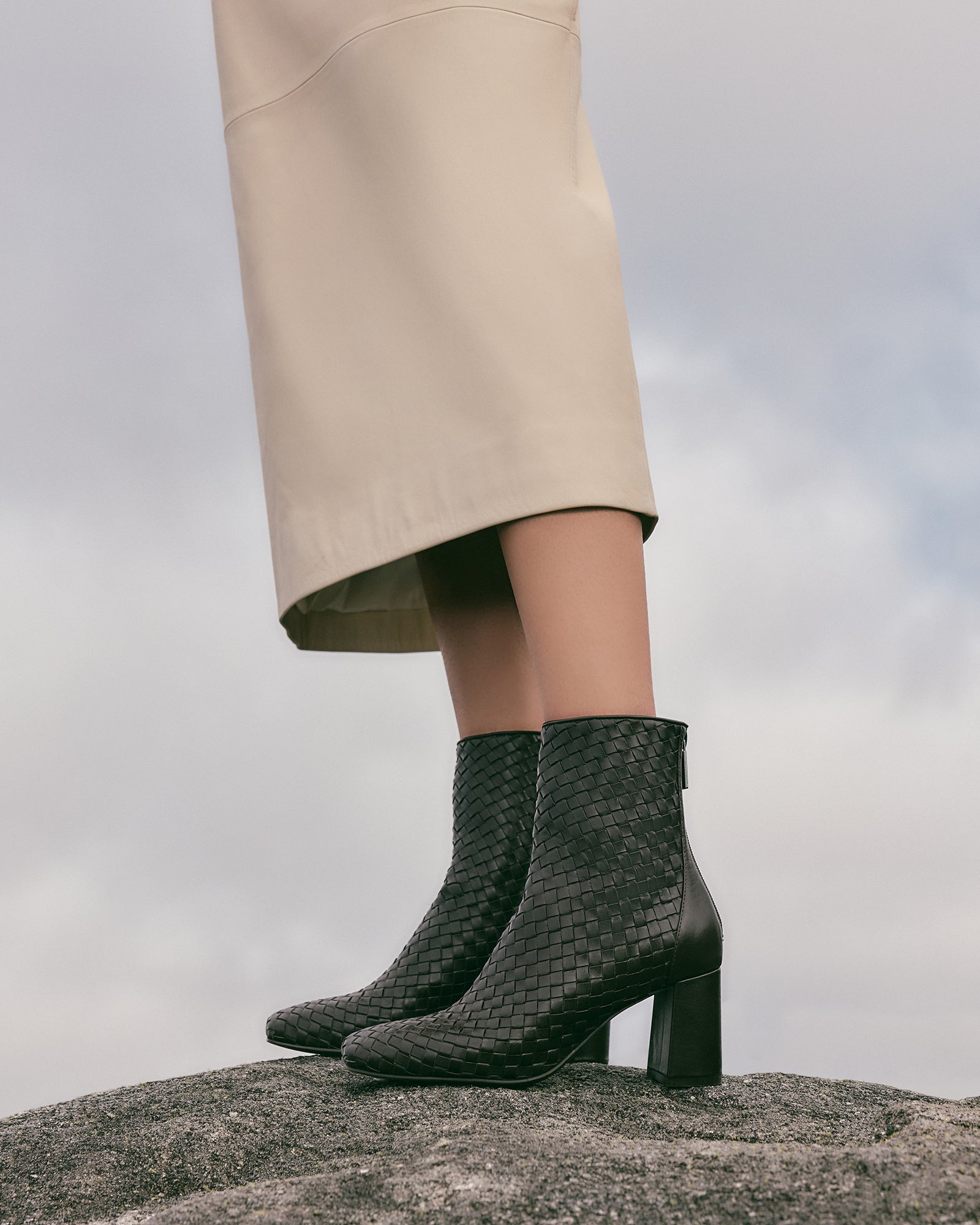 NOLA Mid Ankle Boots for Women - Genuine Cacao Leather, Comfortable & Stylish - Perfect for Fall, Winter, and Casual Outfits
