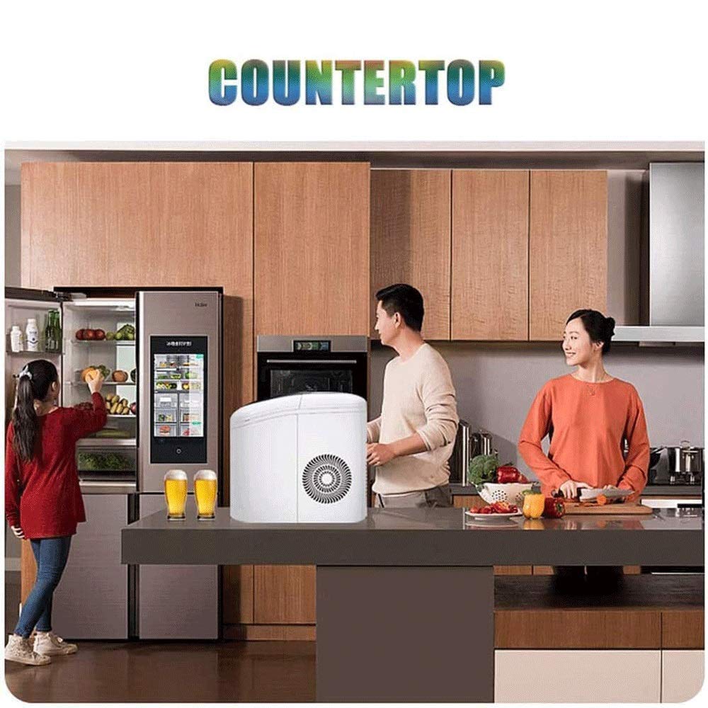 8.5KG Automatic Ice Maker Machine - 220V Stainless Steel Commercial Ice Cube Maker with 12KG/24H Capacity, Countertop Compact Design for Clear Ice Cubes - Perfect for Home Bars, Restaurants, Offices, and Parties