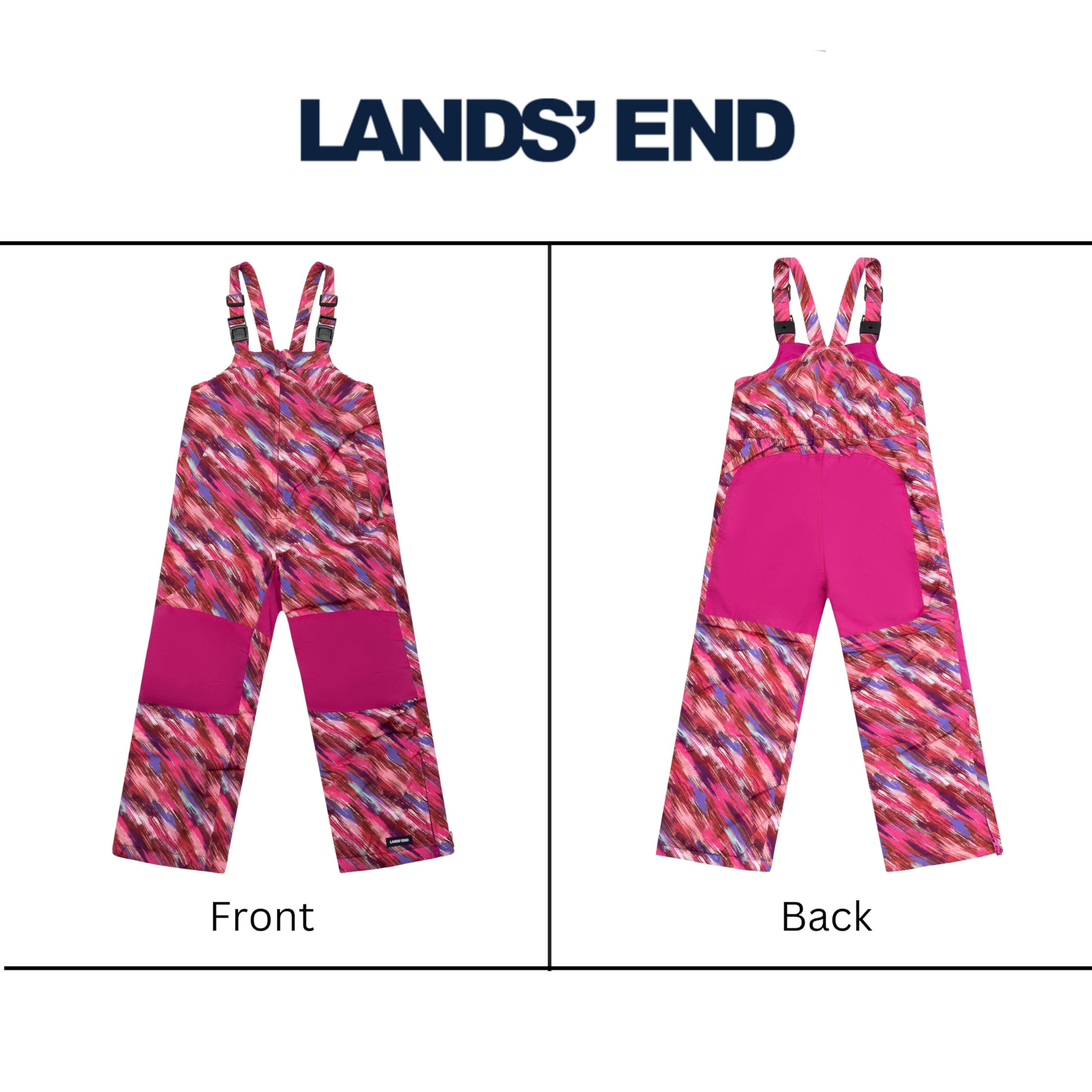 Lands' End Kids Squall Waterproof Snow Pants with Reinforced Knees - Winter Outdoor Play, Skiing, Snowboarding & Cold Weather Activities for Boys & Girls