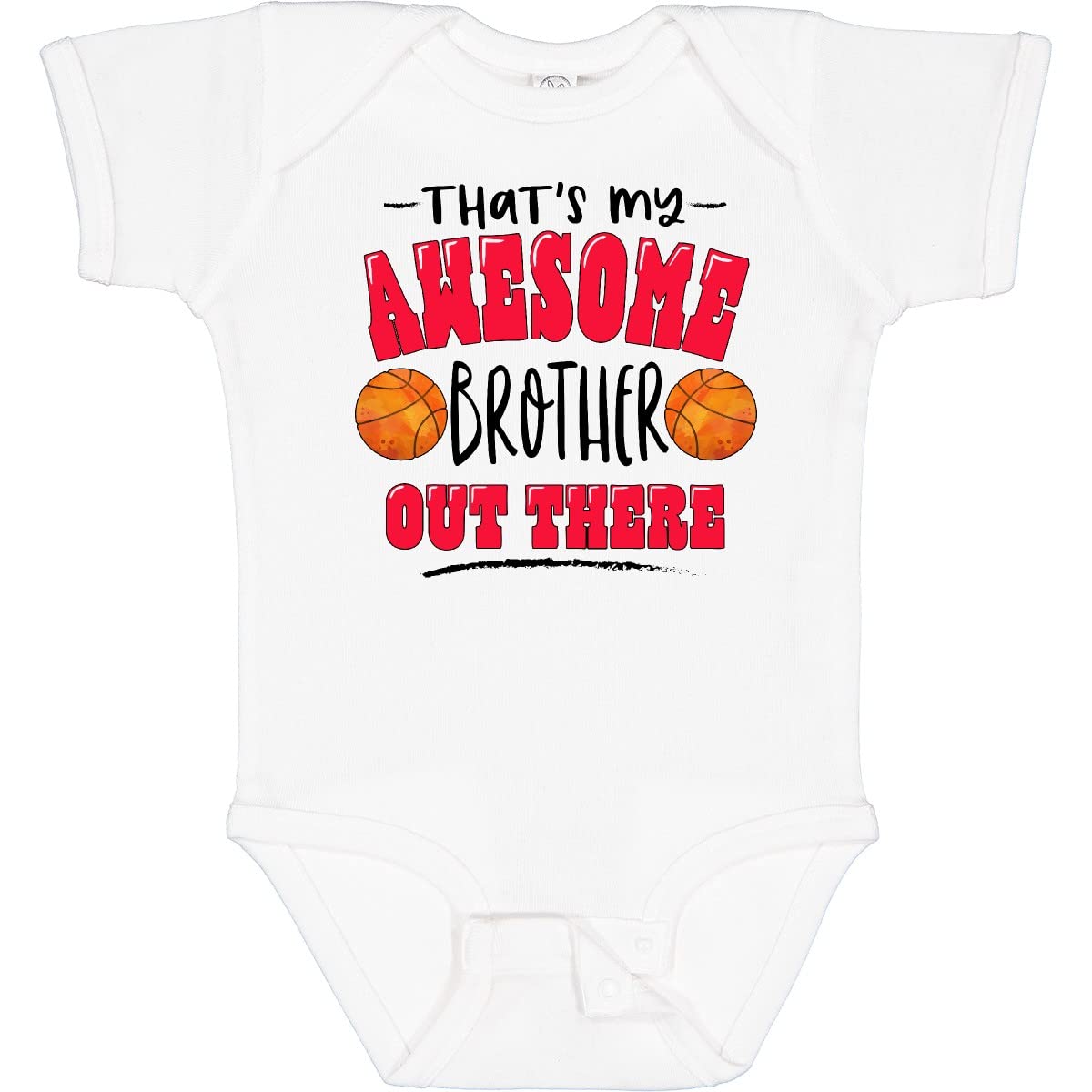 Inktastic Awesome Brother Basketball Baby Bodysuit - Perfect for Sibling Gifts