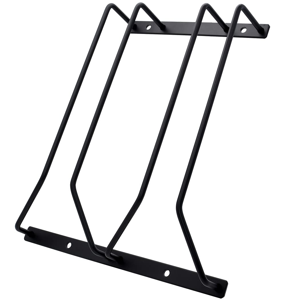 9.6-Inch Under Cabinet Wine Glass Rack - 2-Tier Stemware Holder for Bar & Kitchen, Black Metal Storage Hanger Organizer (1 Pack) - Perfect for Small Spaces, Home Bars & Restaurant Glassware Organization