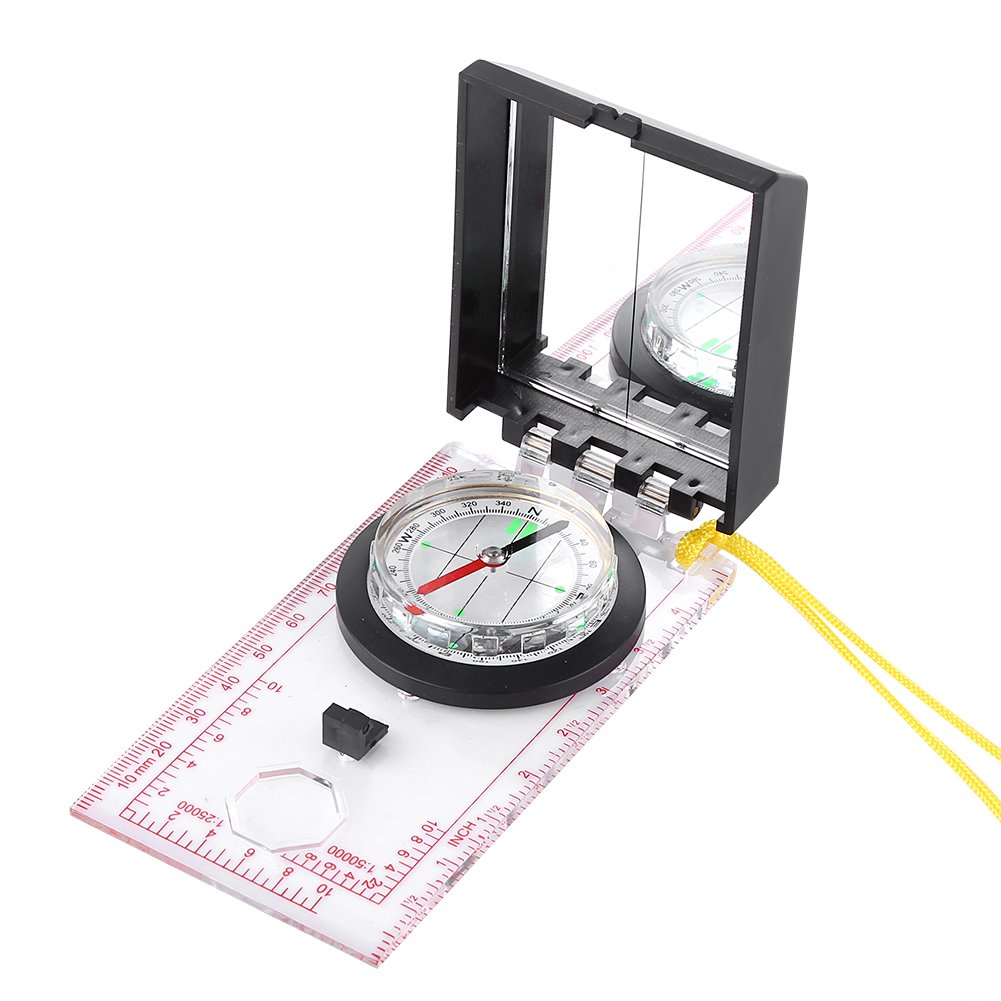 Premium Multi-Functional Map Compass with Mirror, Ruler & Declination - Perfect for Camping, Hiking, Fishing, Orienteering & Outdoor Navigation - Essential Survival Gear for Adventurers