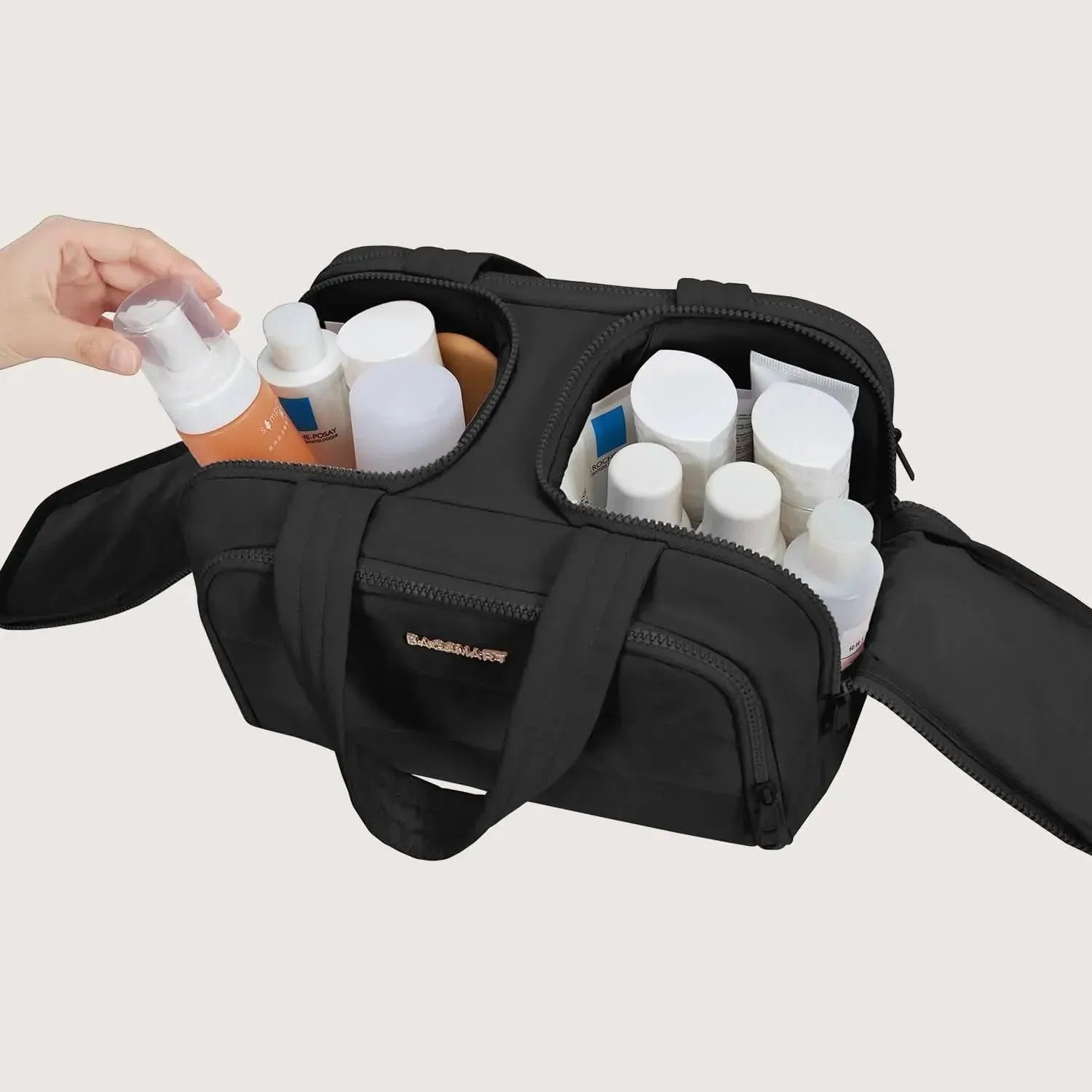 Premium Hanging Toiletry Bag for Travel - Waterproof Cosmetic Organizer with Multiple Pockets - Perfect for Camping, Gym, and Business Trips