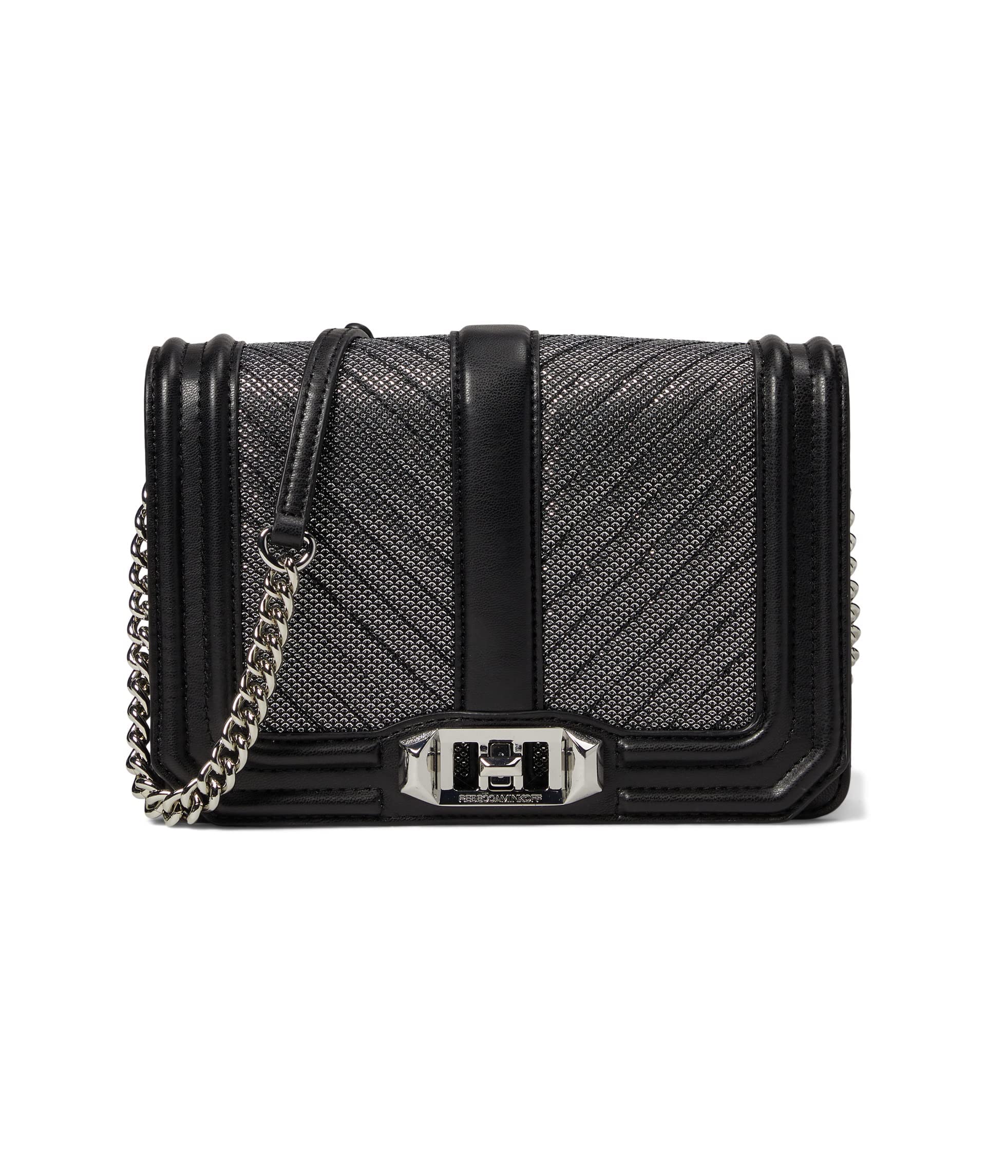 Rebecca Minkoff Chevron Quilted Small Love Crossbody Bag for Women - Stylish Shoulder Purse with Adjustable Strap, Perfect for Daily Use, Travel, and Night Out