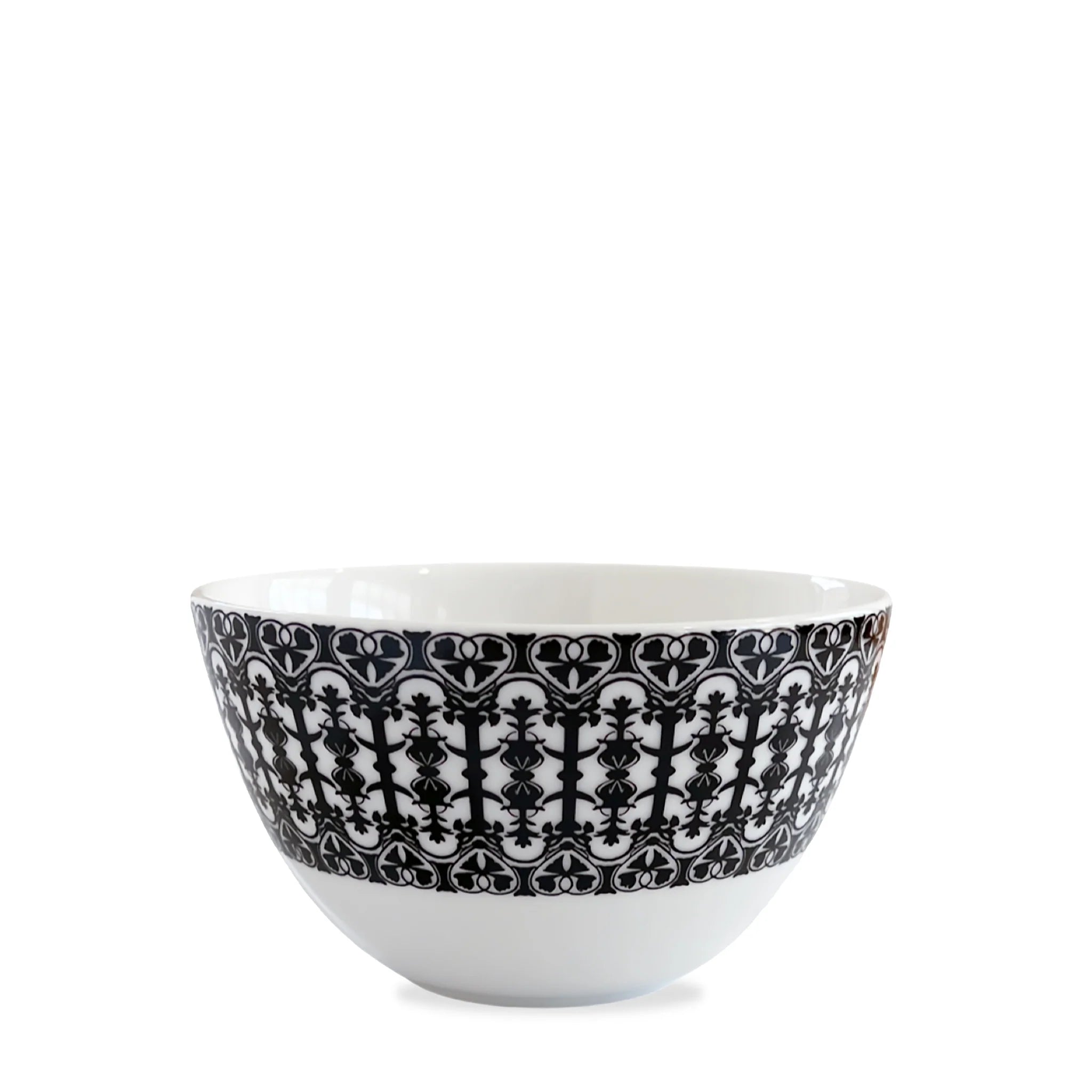 Premium Black and White Ceramic Cereal Bowls - Set of 4, Durable & Stylish Breakfast Bowls for Cereal, Soup, Salad - Perfect for Home, Kitchen, Restaurant Use